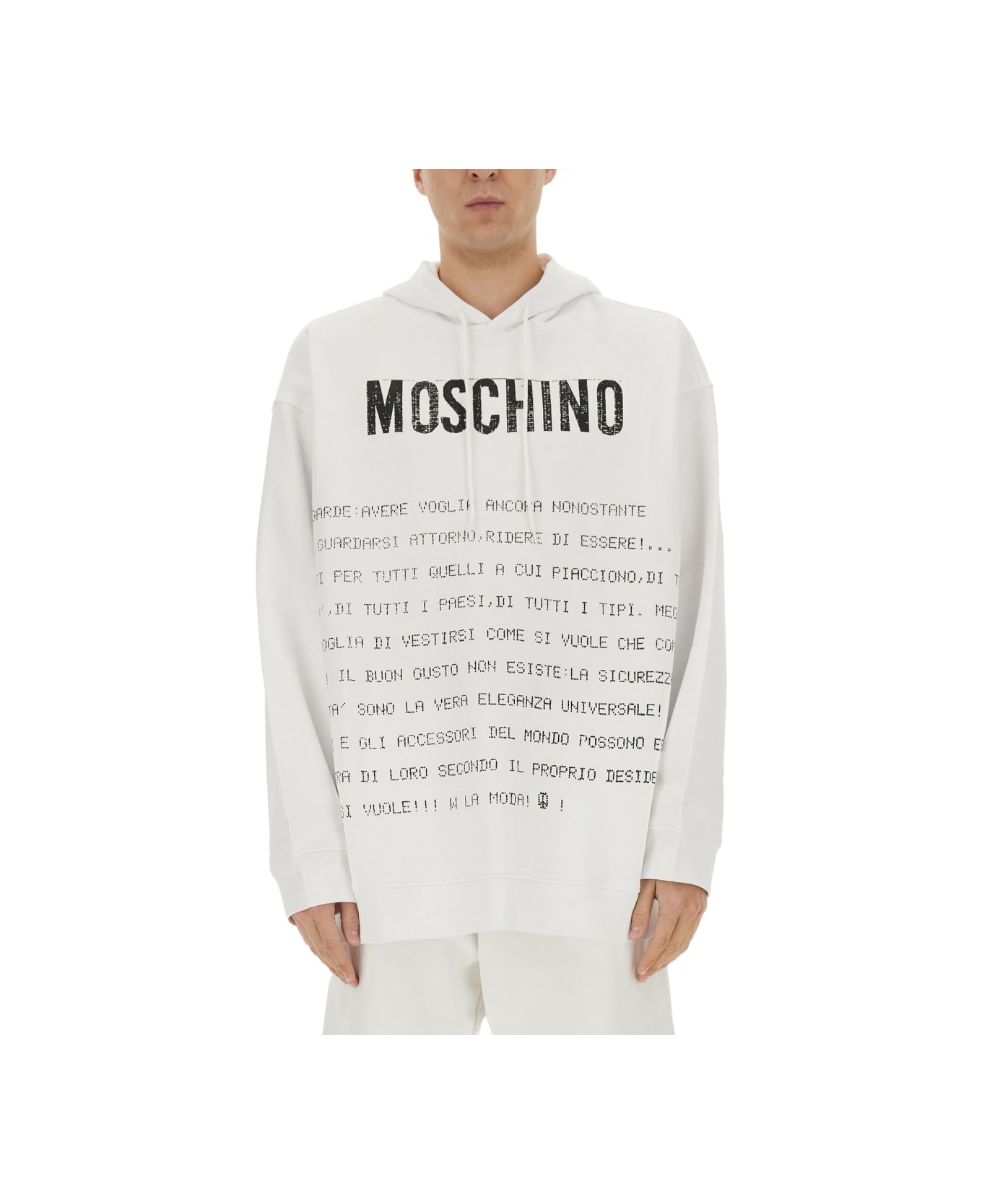 Moschino "archive Message" Hoodie - WHITE