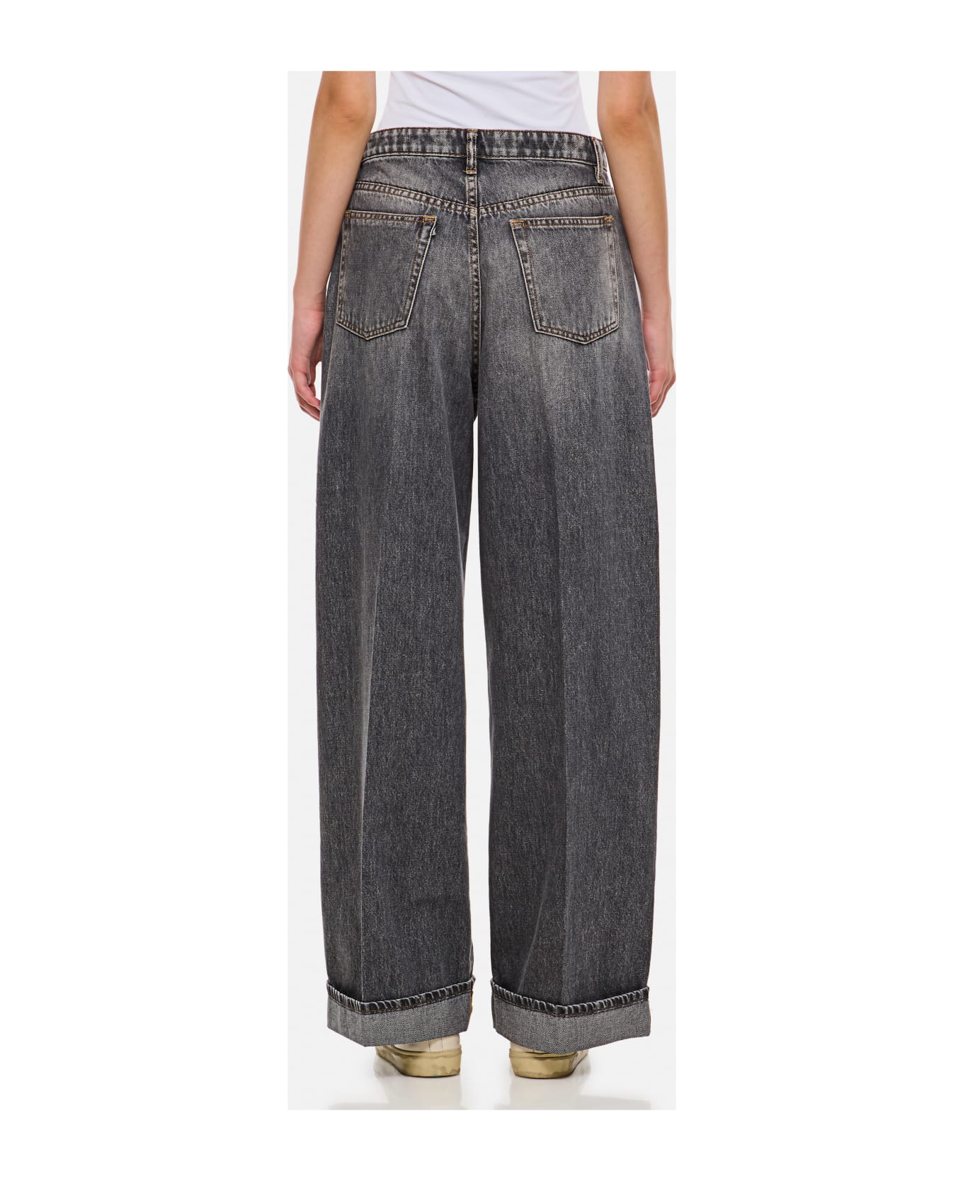 3x1 Flip Cuffed Denim Pants - Stone