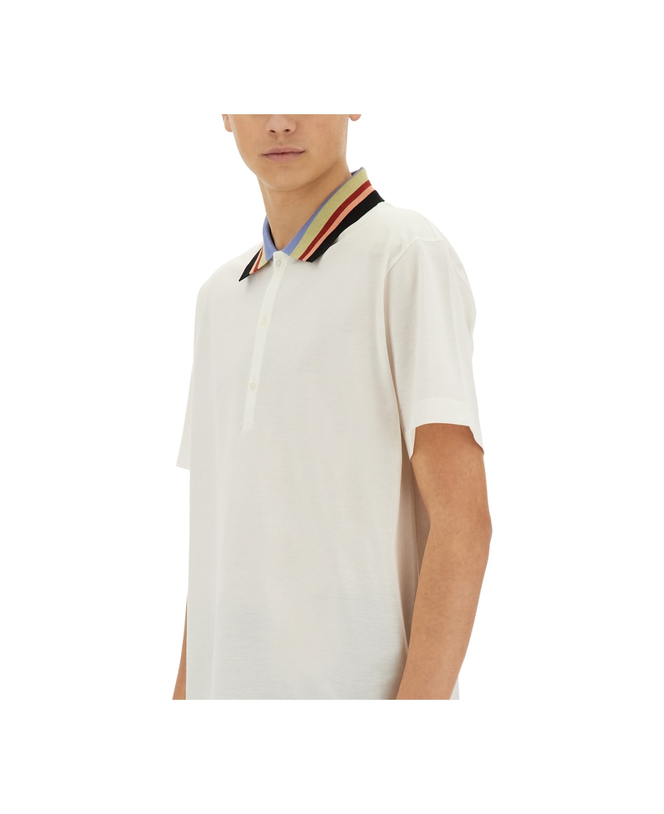 Paul Smith Cotton Polo - WHITE