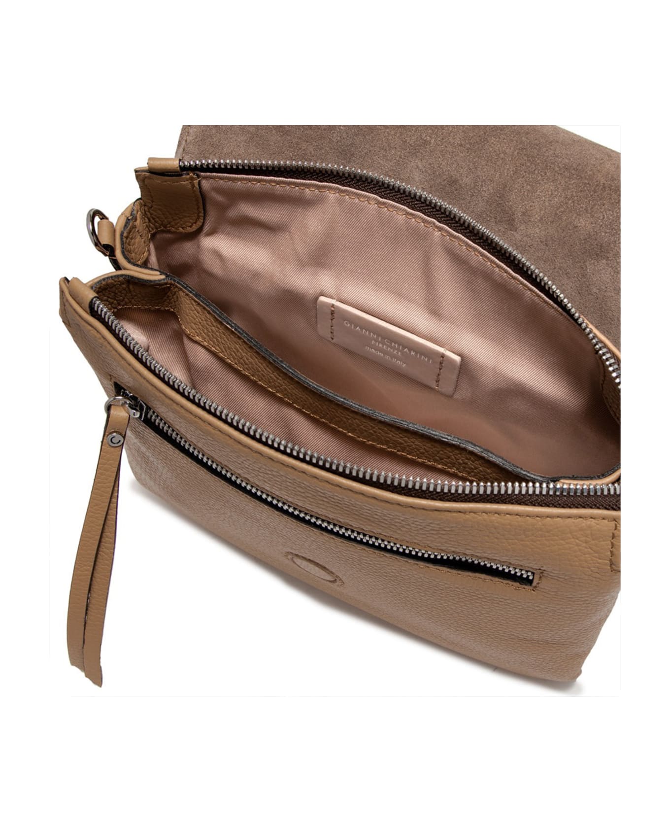 Gianni Chiarini Three Leather Shoulder Bag - NATURE ショルダーバッグ