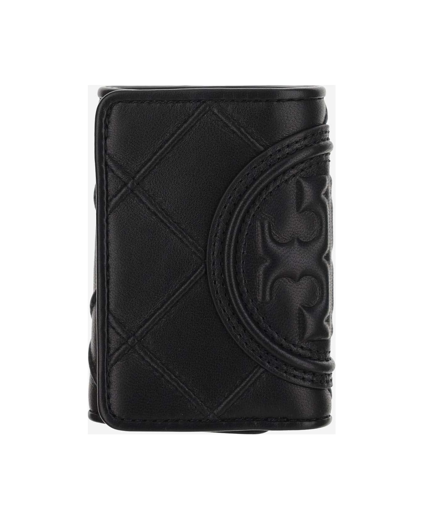 Tory Burch Fleming Soft Small Flap Wallet - Black