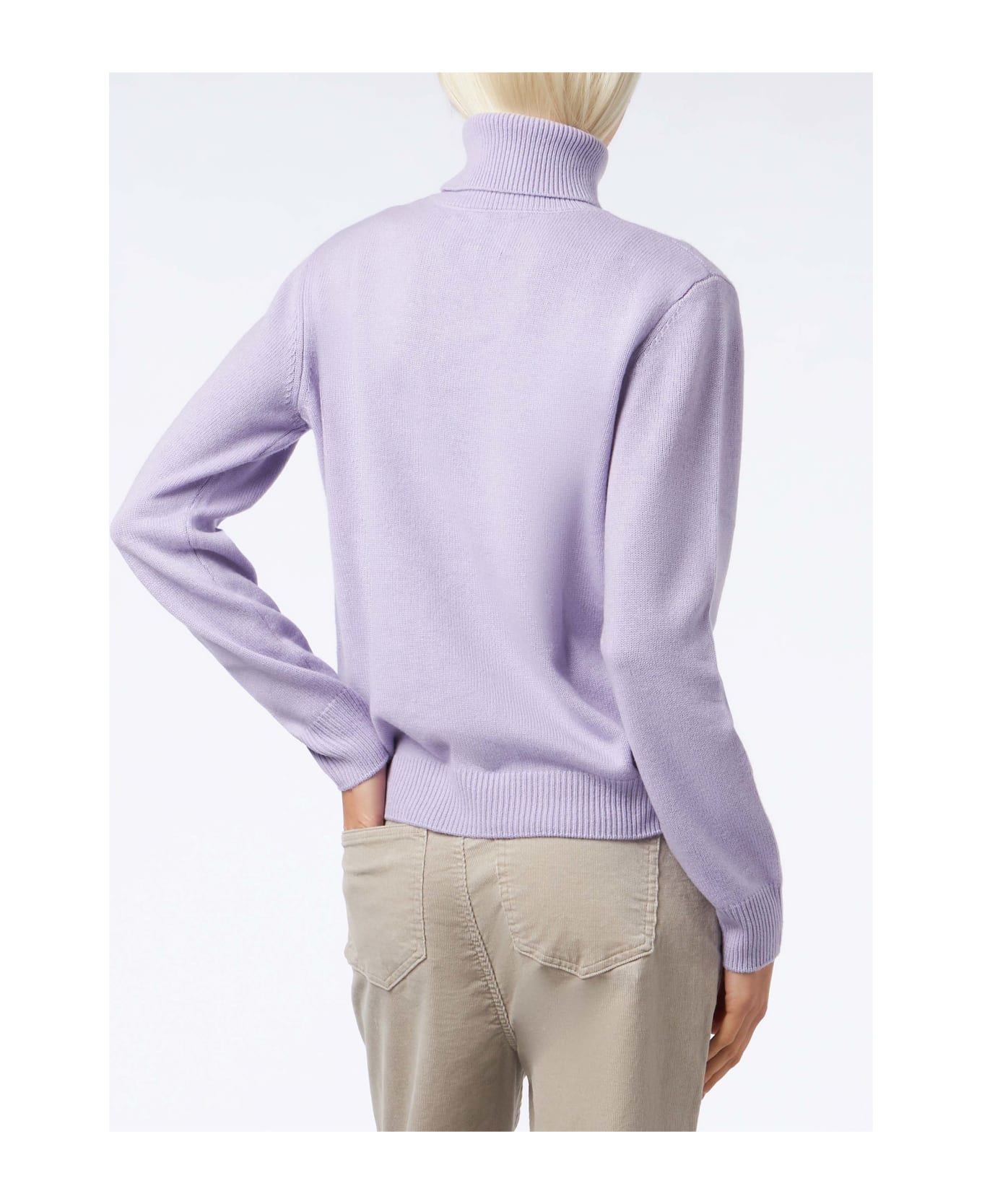 MC2 Saint Barth Woman Knitted Lilac Turtleneck Sweater - PINK