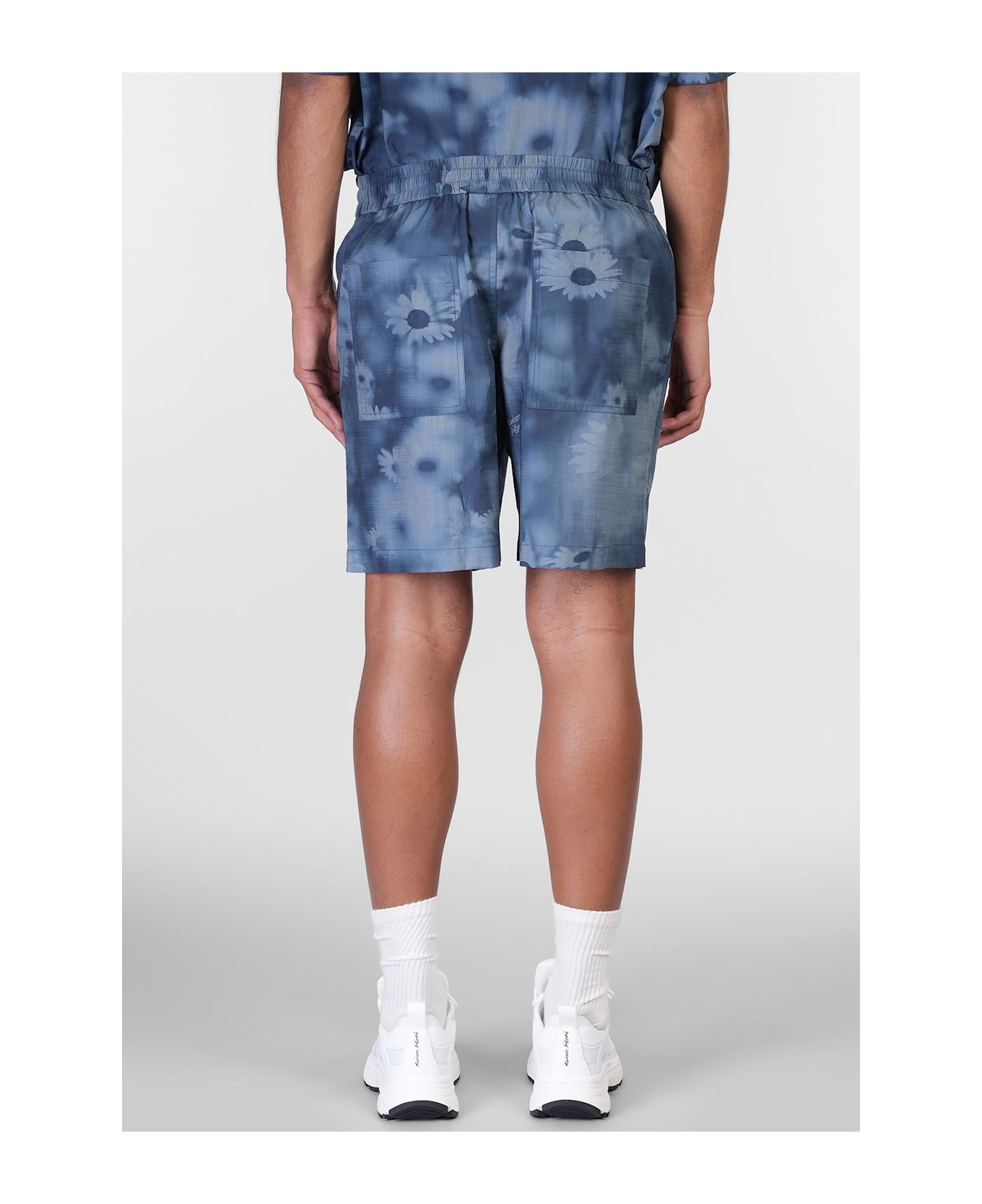 Maison Kitsuné Shorts In Blue Cotton - blue