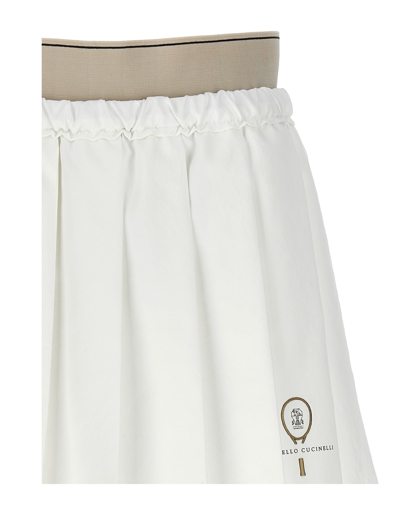 Brunello Cucinelli Mini Pleated Skirt - White スカート