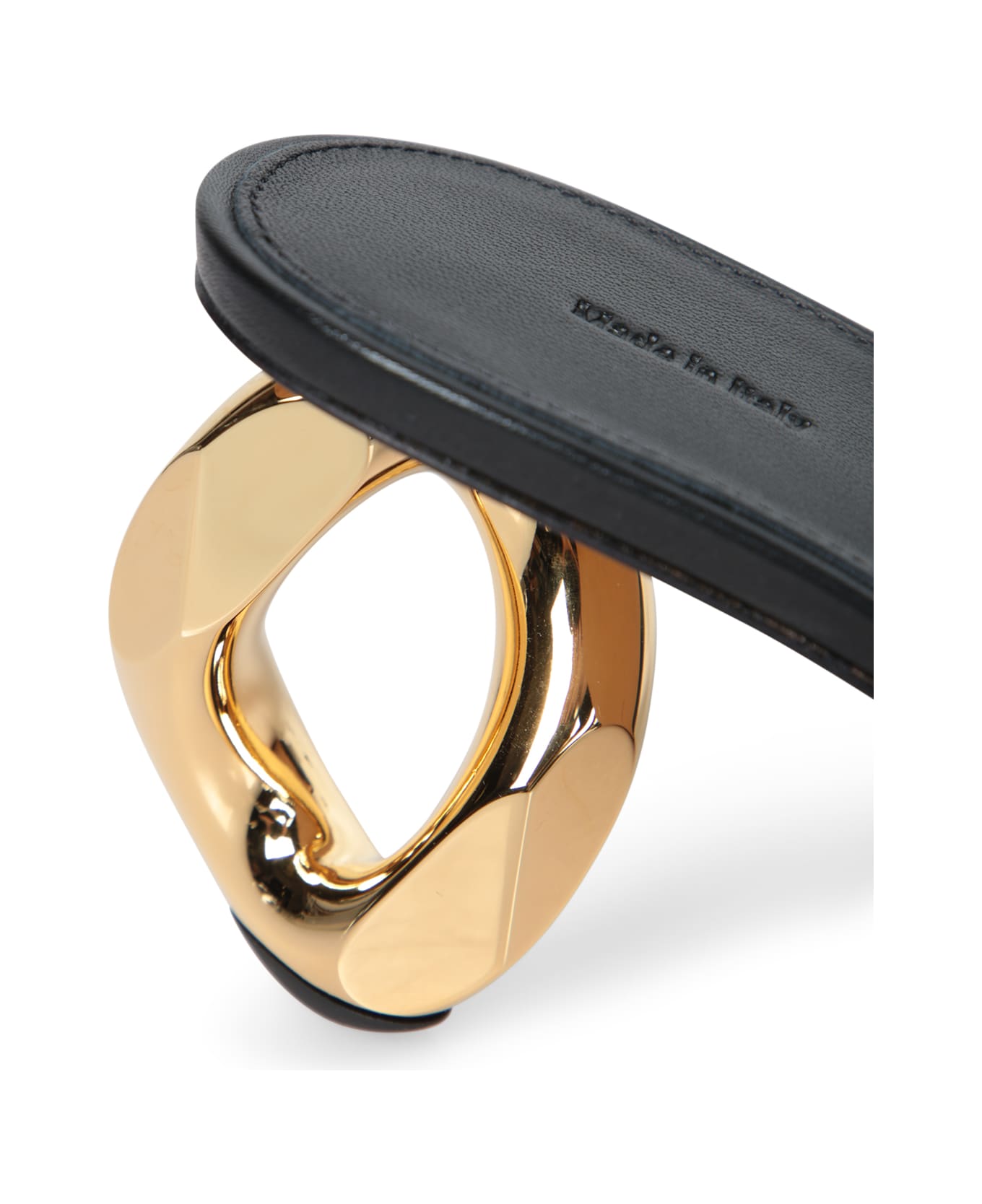 J.W. Anderson Black Chain Heel Mule Sandals