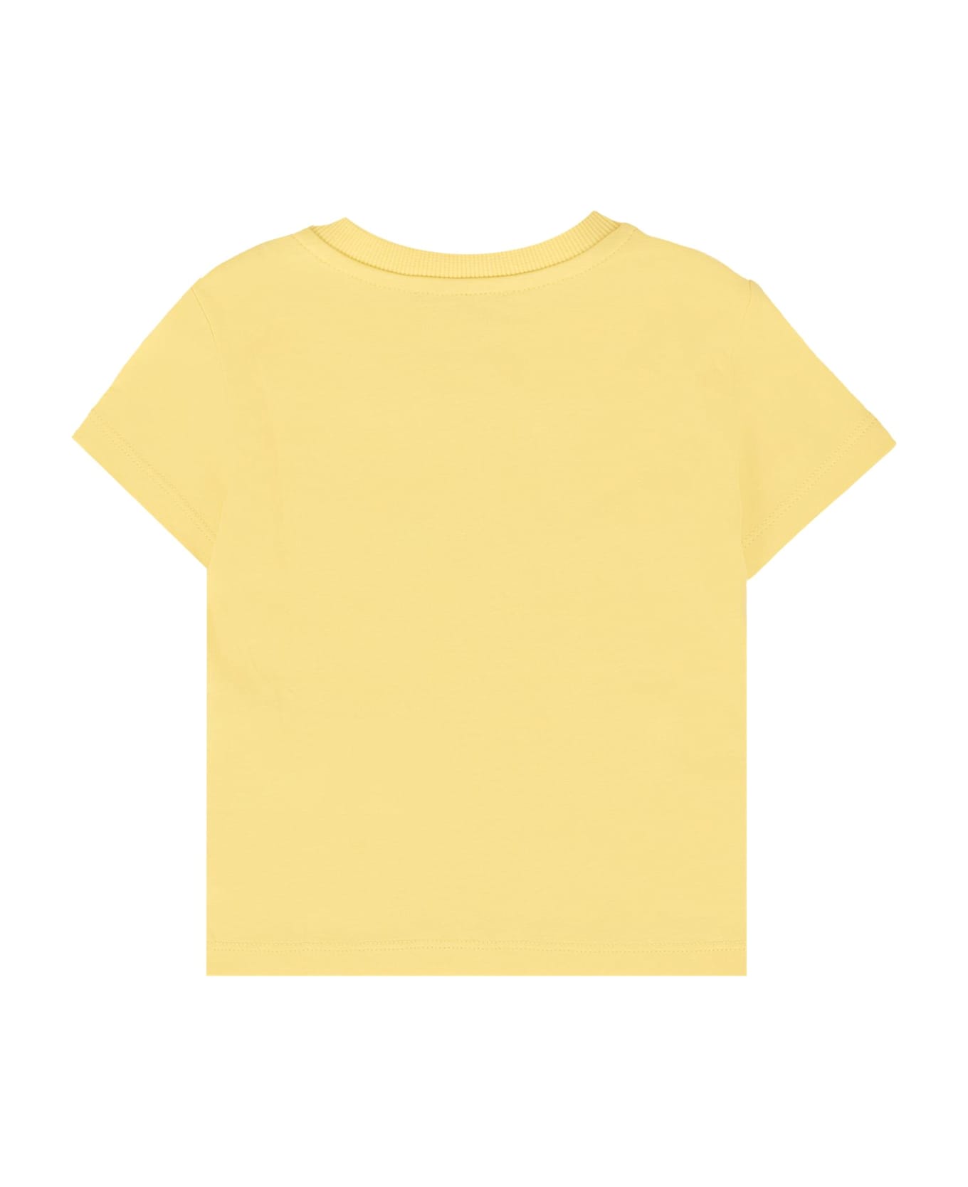 Moschino Yellow T-shirt For Babykids With Teddy Bear - Yellow