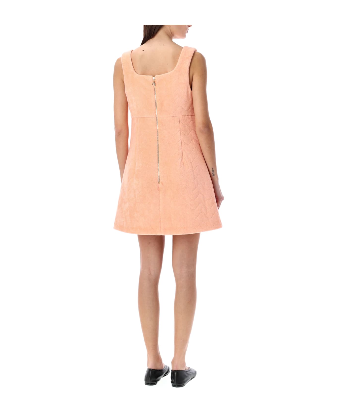 Patou Quilted Mini Dress - APRICOT ORANGE ワンピース＆ドレス