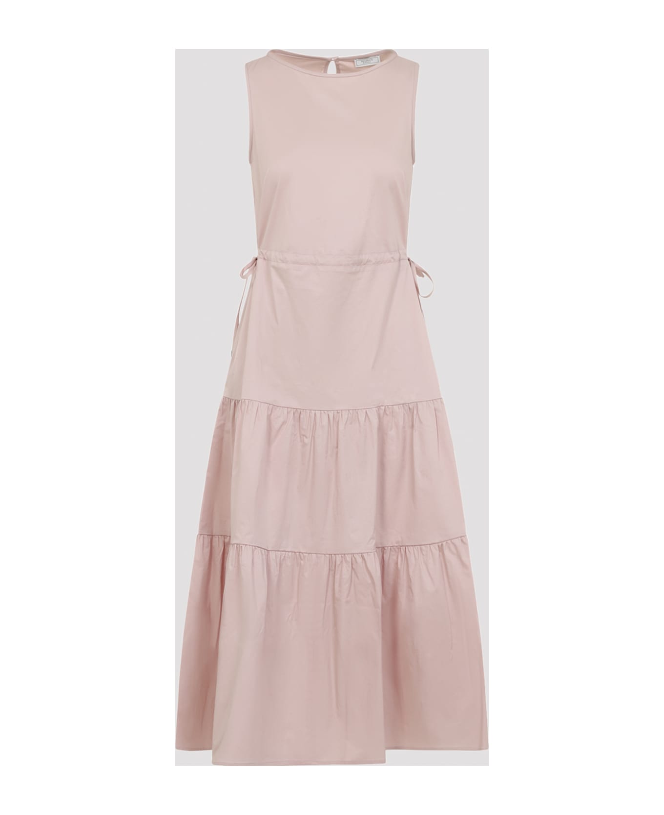 Peserico Cotton Midi Dress - Rosa Fiore Di Ciliegio