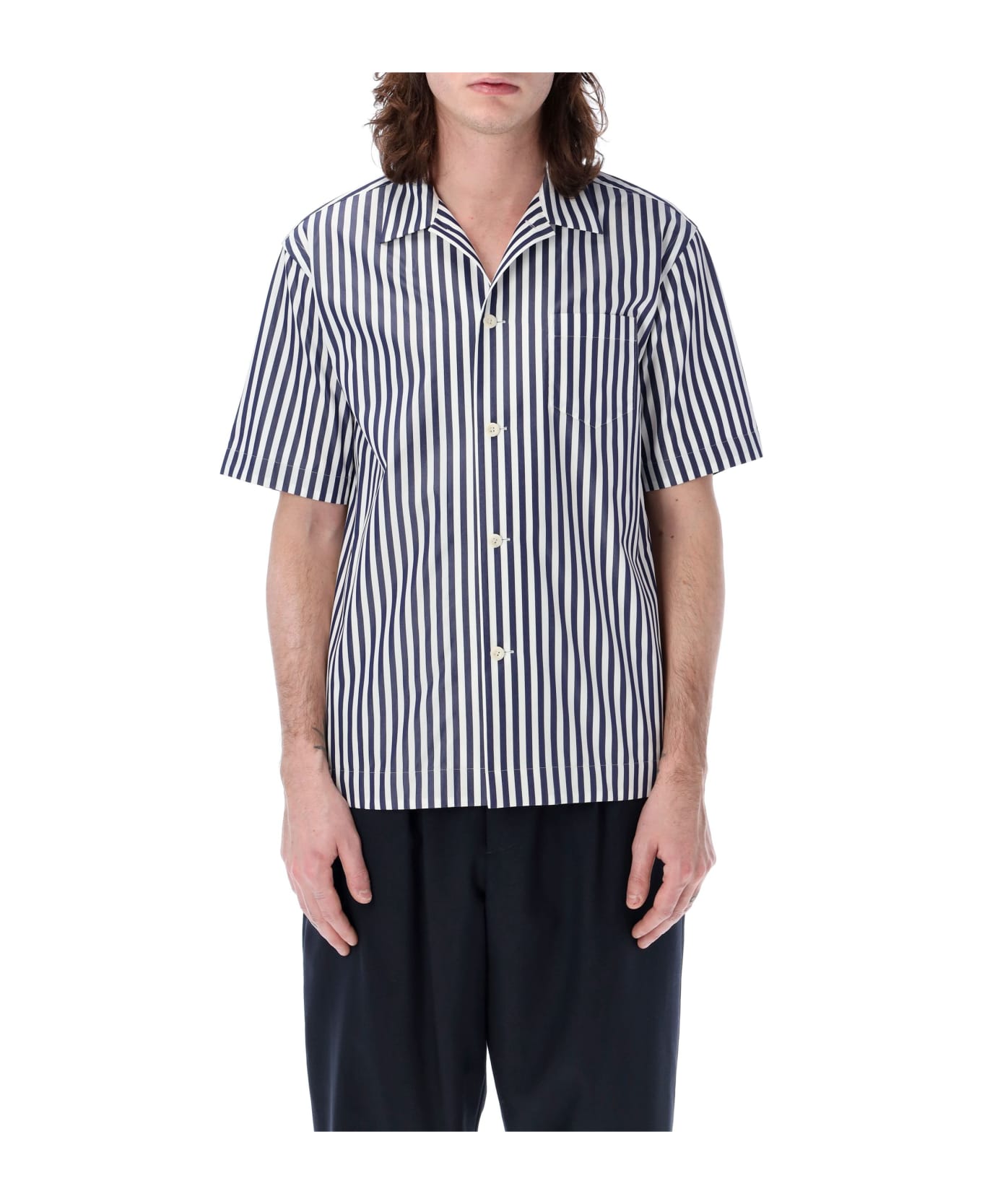 Sacai Striped Shirt - NAVY STRIPE シャツ