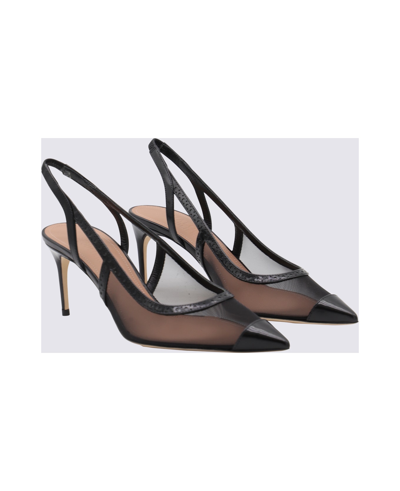 Malone Souliers Black Leather Aubrey 70 Pumps - Black