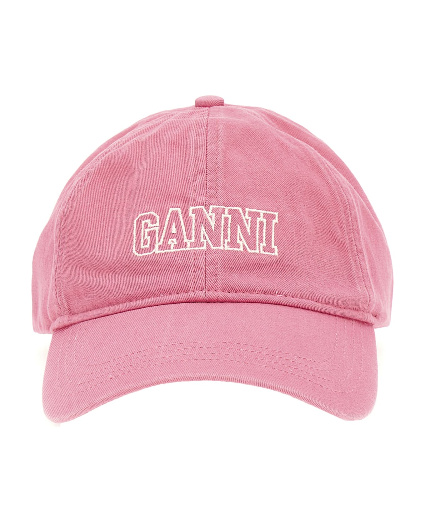Ganni Logo Embroidery Cap - Pink
