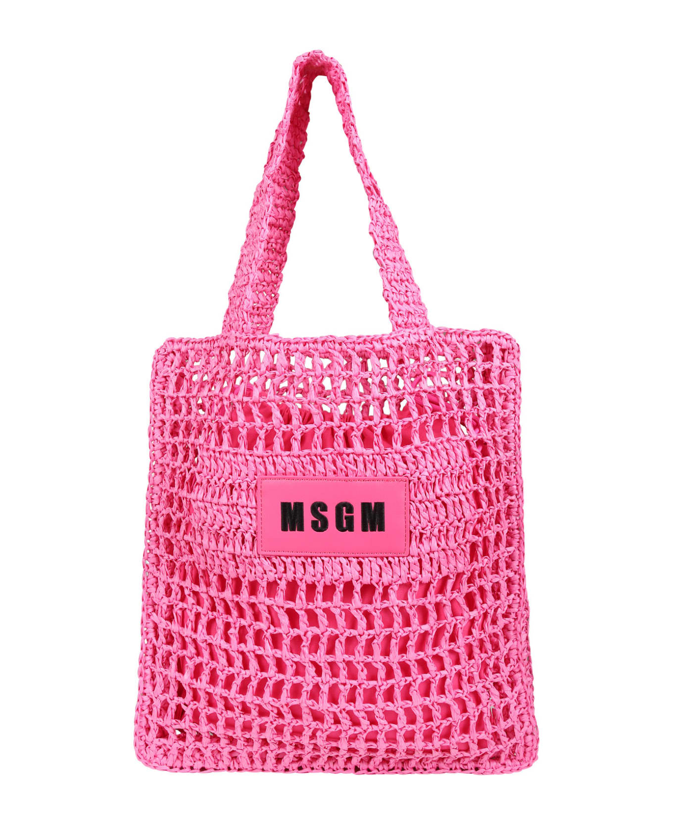MSGM Fuchsia Bag For Girl With Logo - Fuchsia