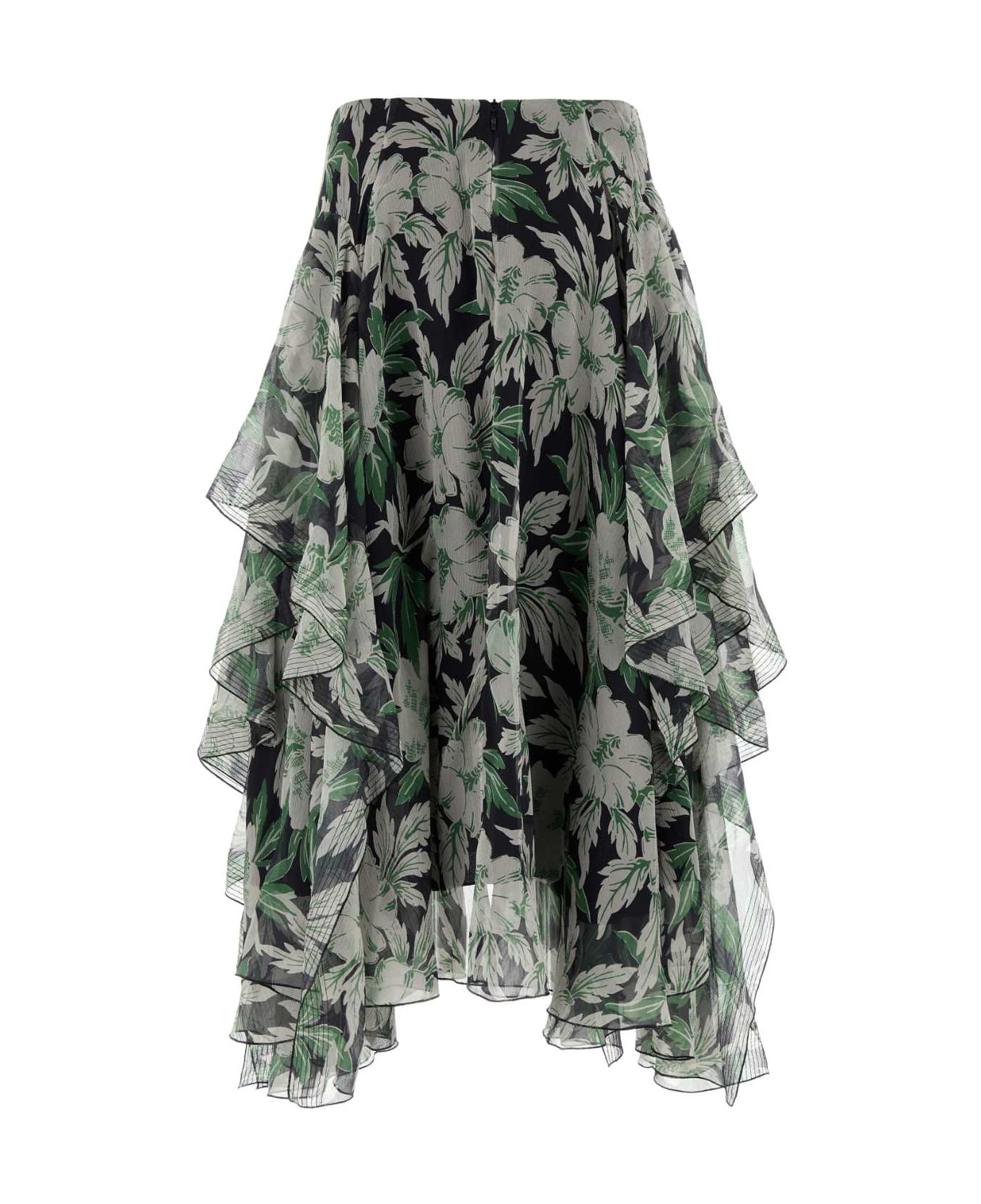 Loewe Printed Silk Skirt - MULTICOLOR