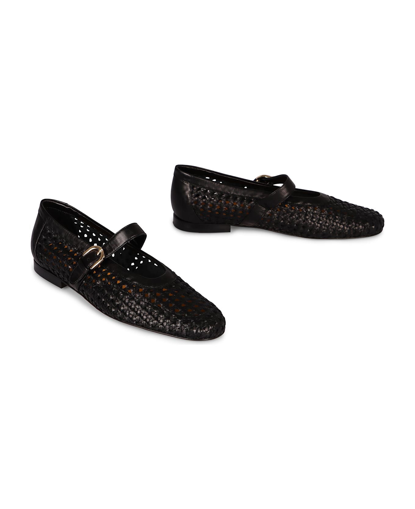 Doucal's Leather Ballet Flats - black
