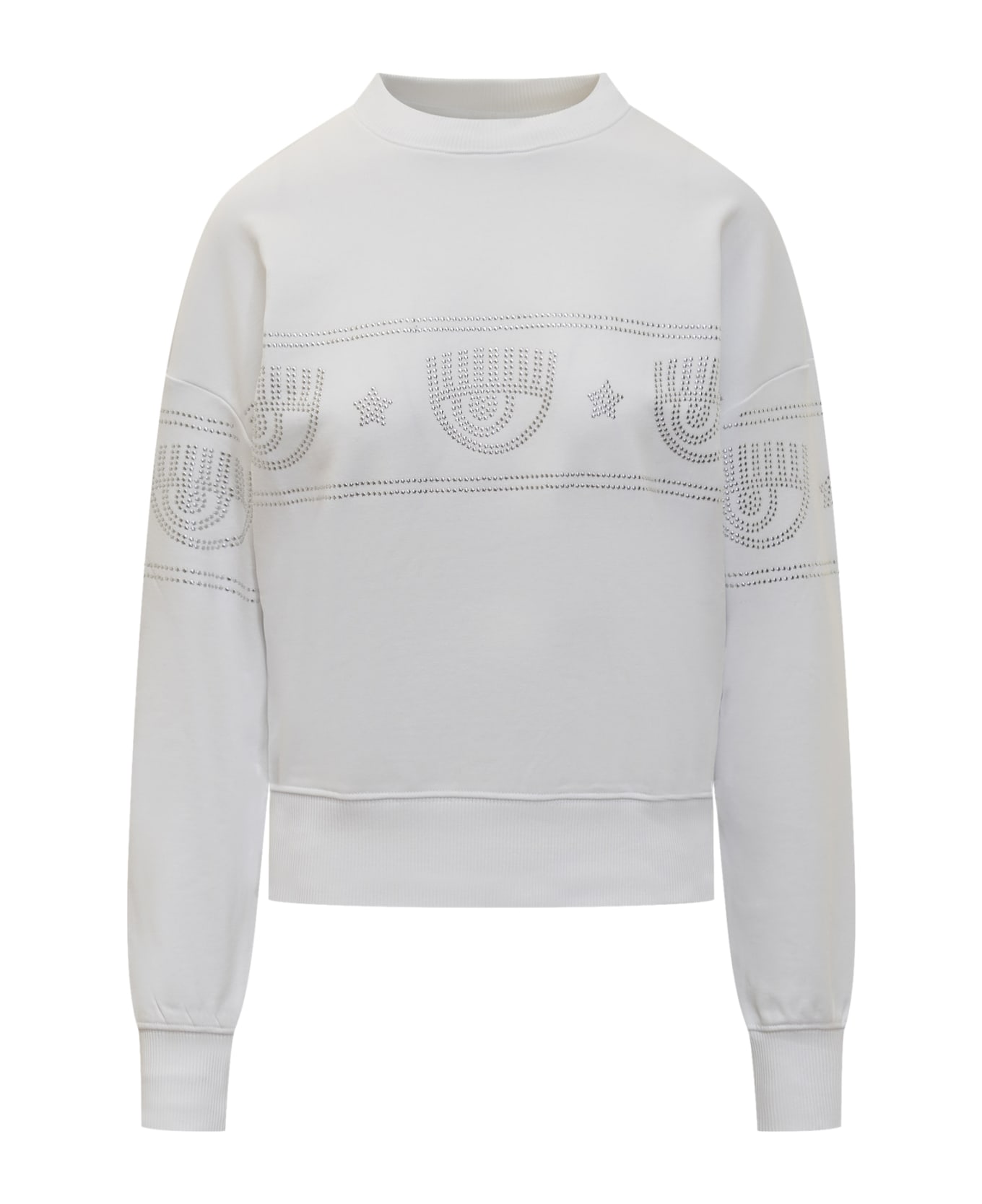 Chiara Ferragni Logomania 317 Sweatshirt - WHITE フリース