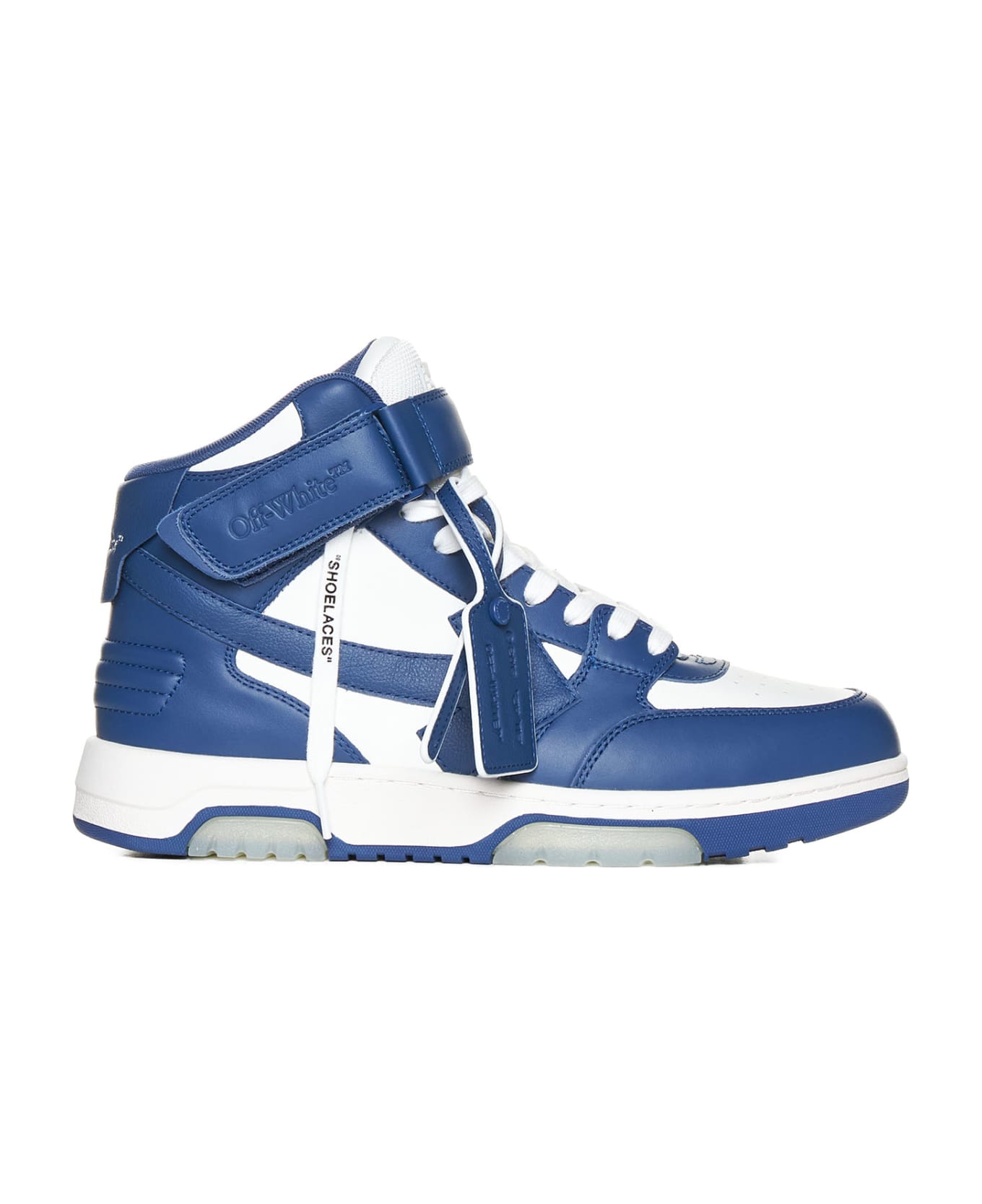 Off-White Out Of Office Mid Top Sneakers - White royal blue