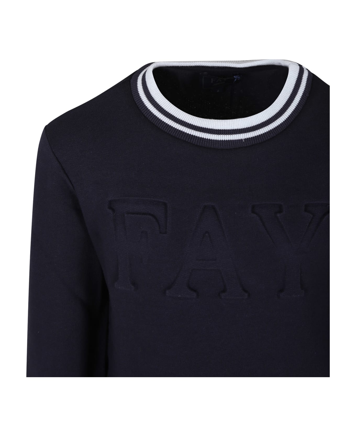 Fay Blue Sweatshirt For Boy With Logo - Blue ニットウェア＆スウェットシャツ