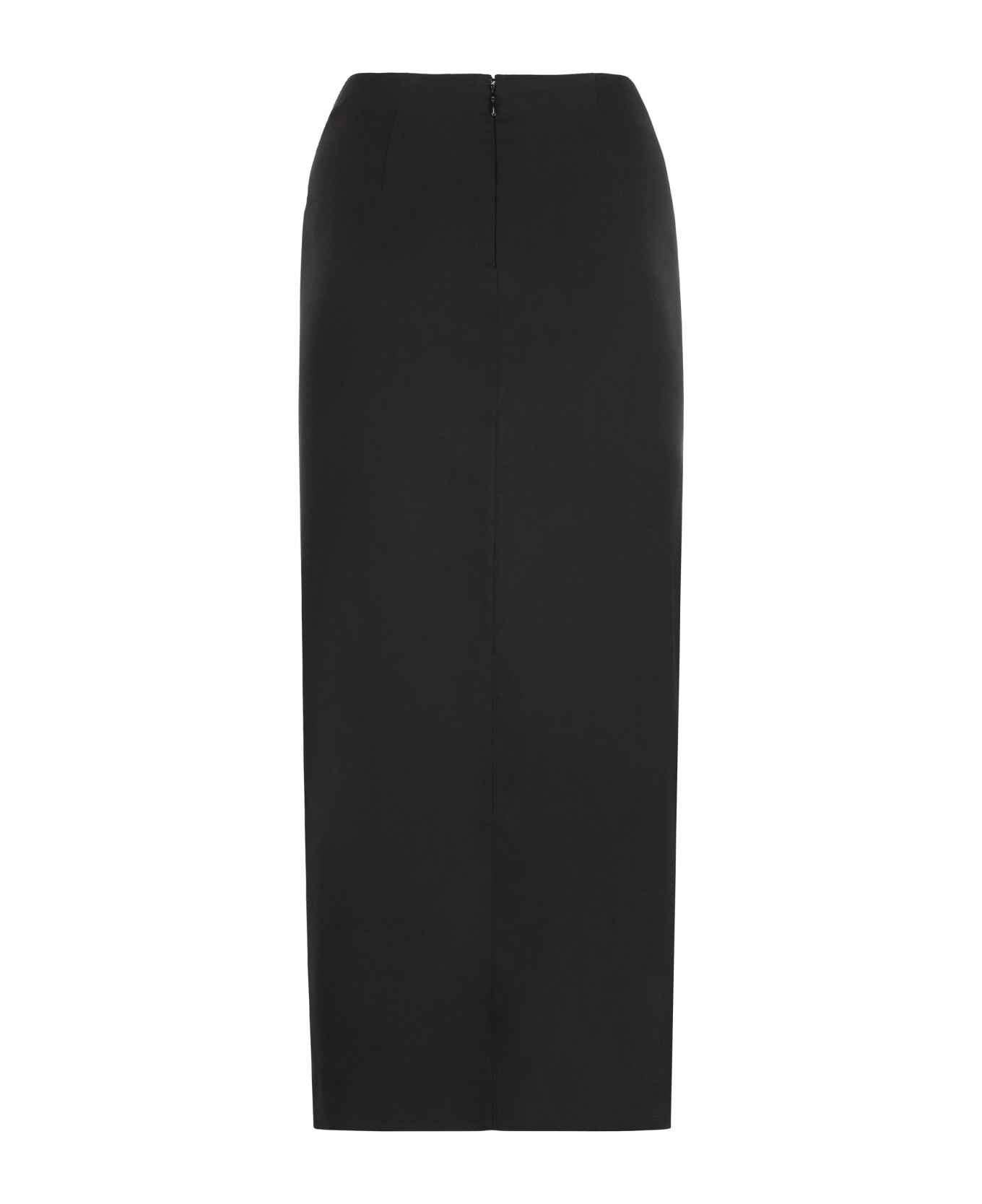 Isabel Marant Secia Cotton Cady Midi Skirt - black