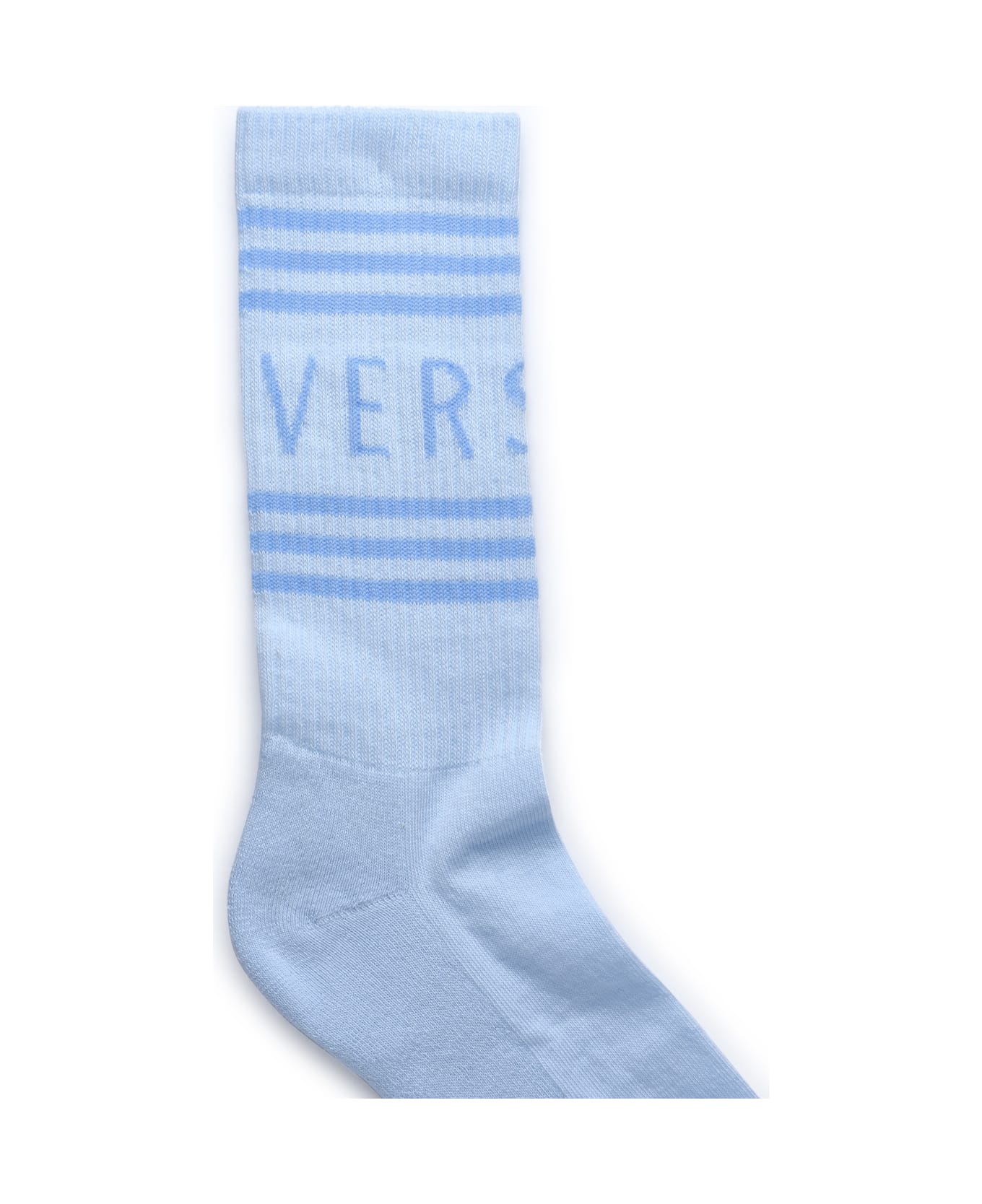 Versace Light Blue Organic Cotton Socks - Light Blue 靴下＆タイツ