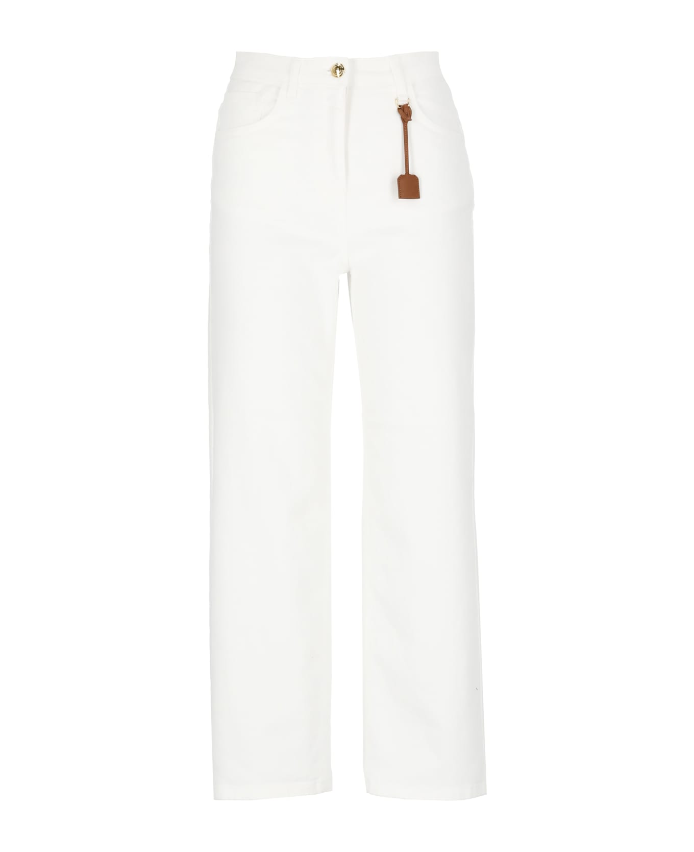 Elisabetta Franchi Cotton Jeans - White