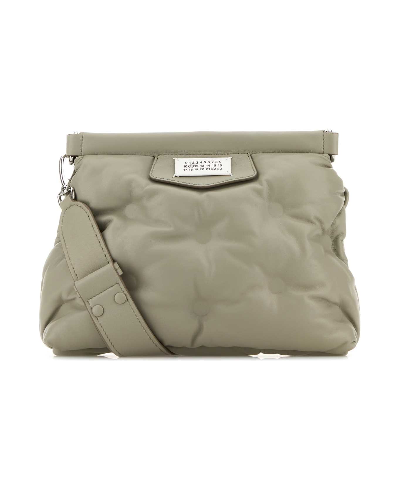 Maison Margiela Light Grey Nappa Leather Small Glam Slam Classique Crossbody Bag - NUAGE