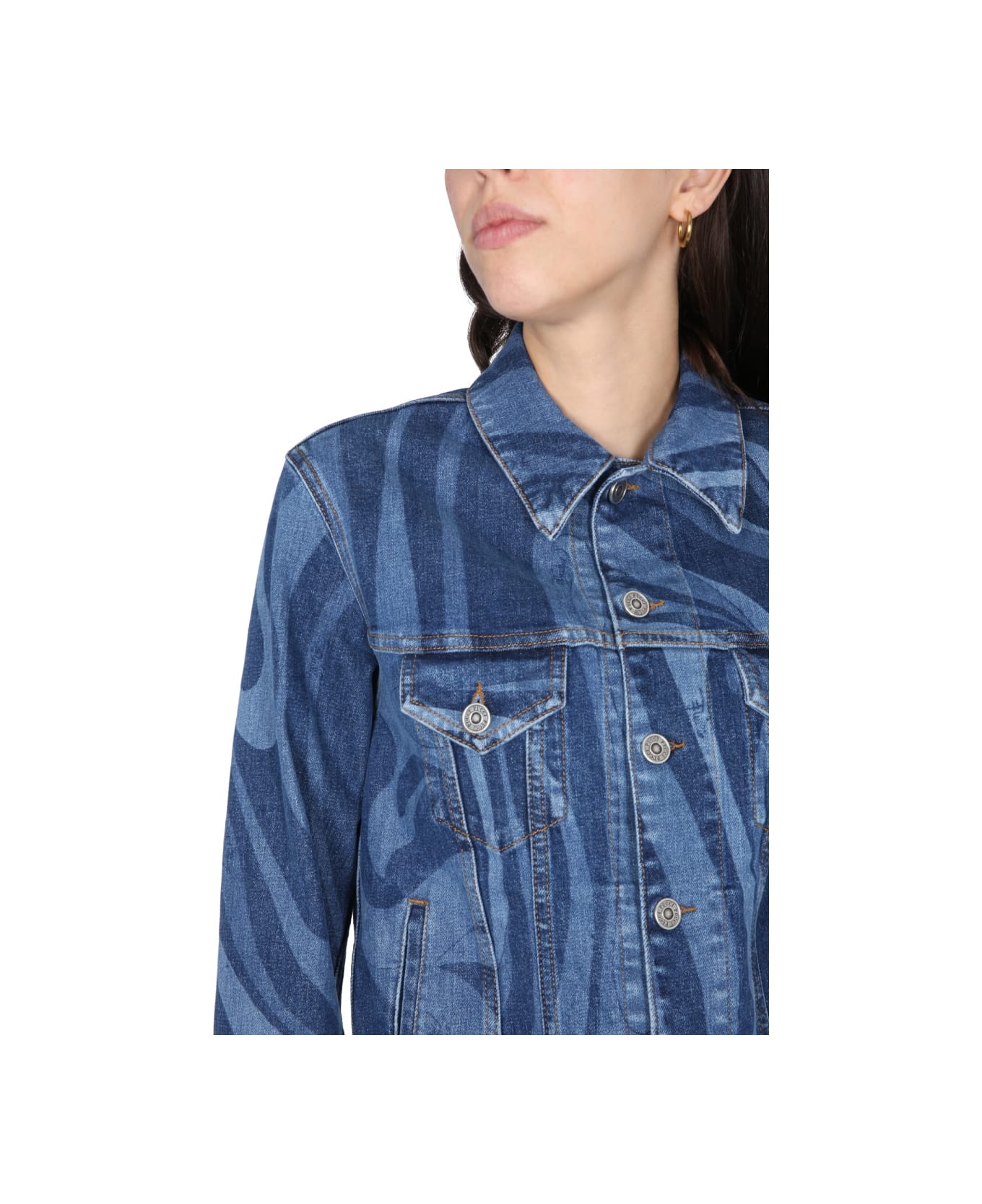 Pucci Marble Print Jacket - BLUE ジャケット