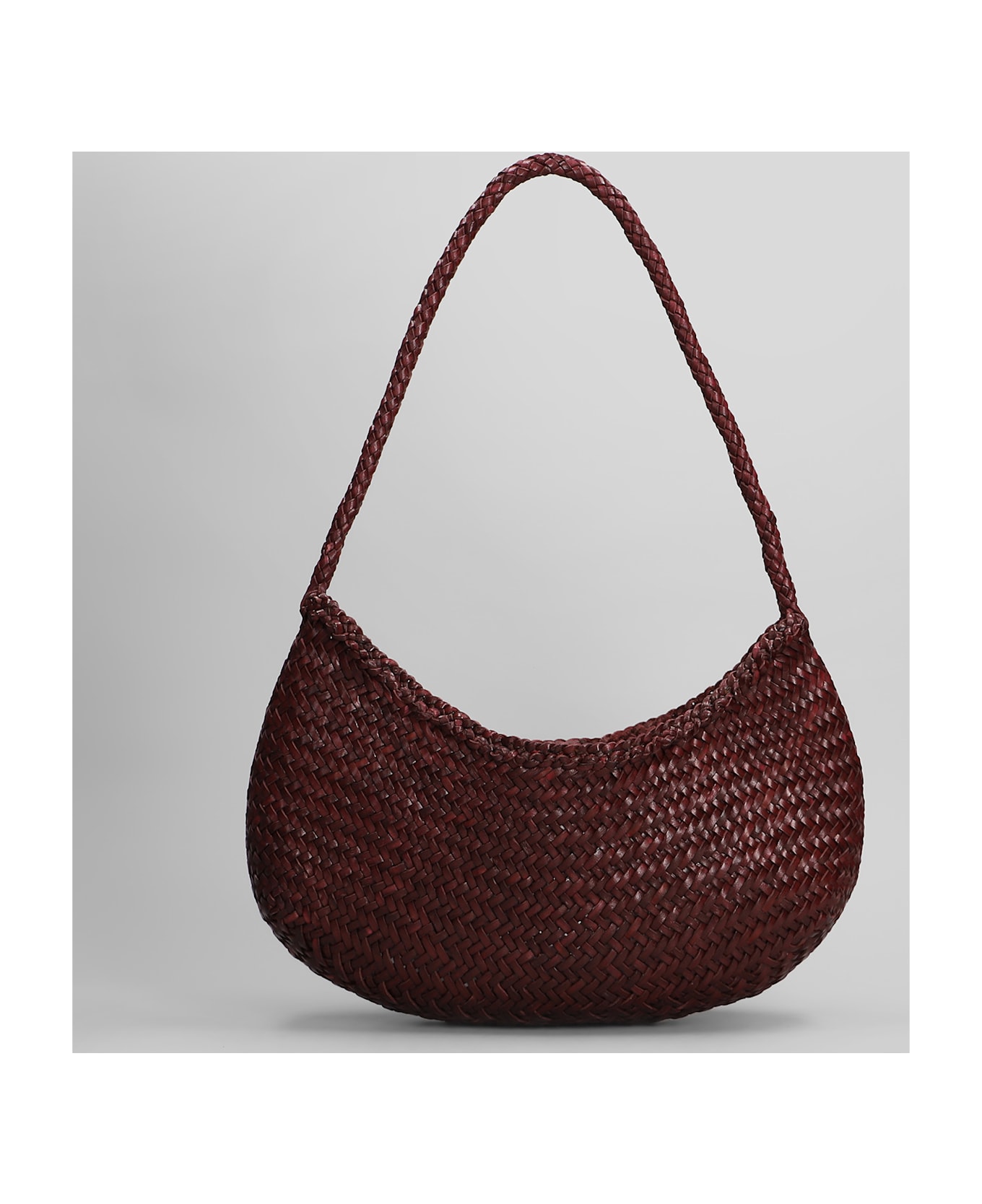 Dragon Diffusion Nova Luna Hand Bag In Bordeaux Leather - bordeaux