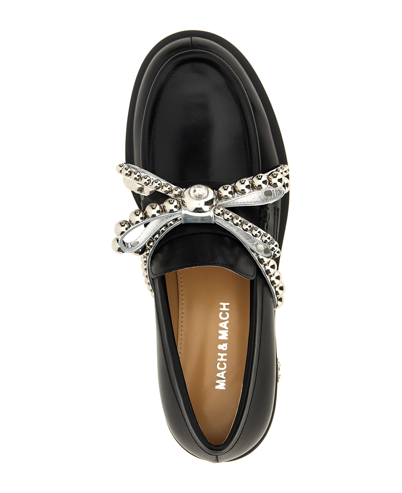 Mach & Mach 'crystal Studs' Loafers - Black  