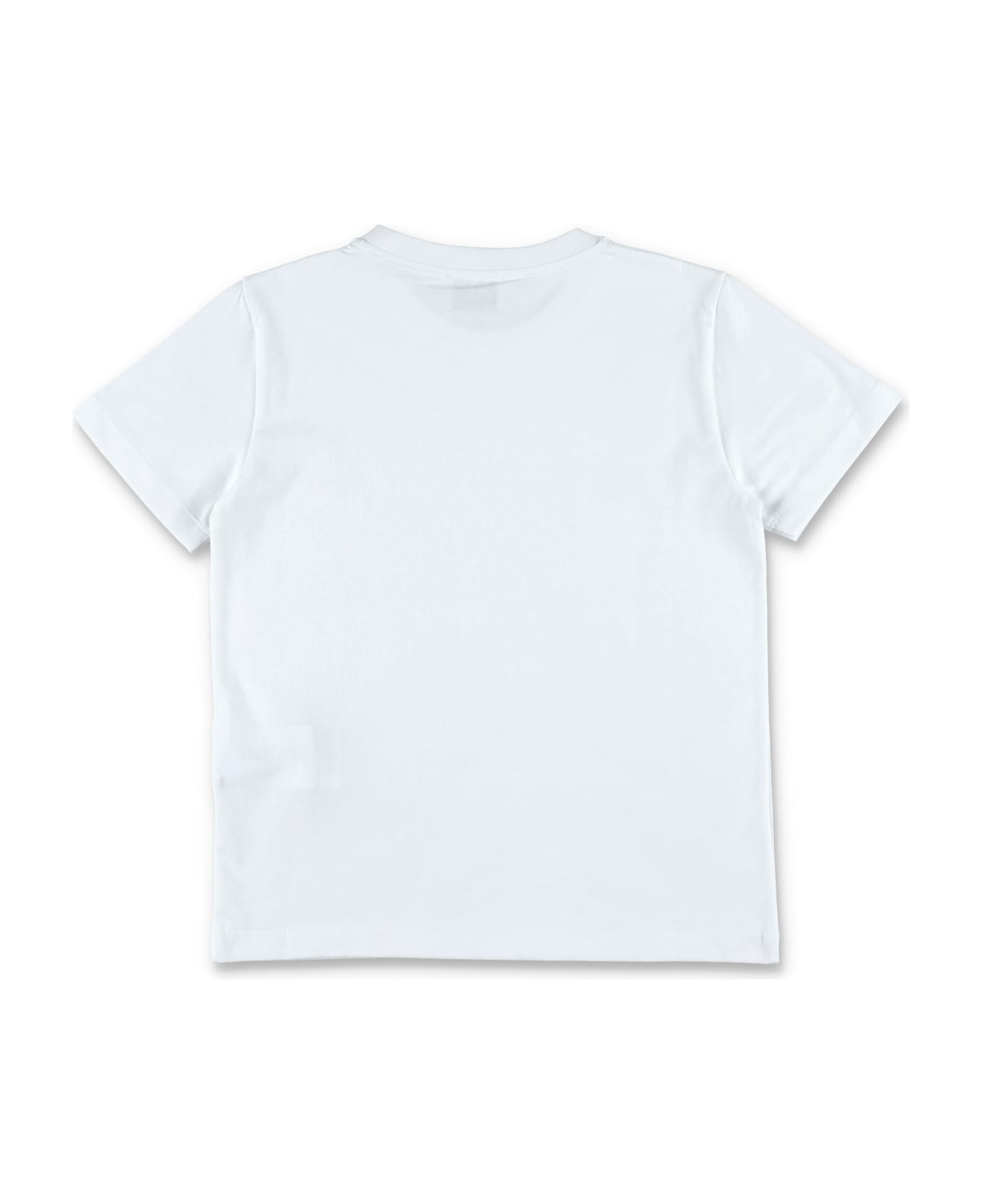 Golden Goose Kid - Silver Print Logo T-shirt - OPTIC WHITE/SILVER