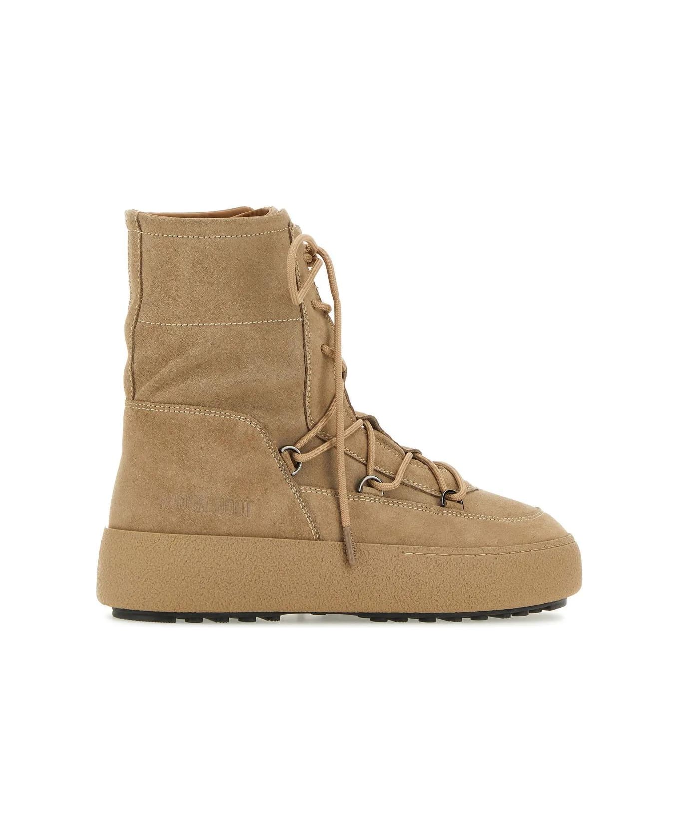 Moon Boot Sand Suede Mtrack Ankle Boots - Beige