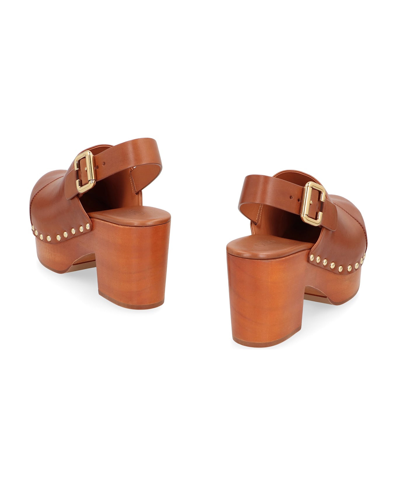 Chloé Platform Clogs Jeannette - brown