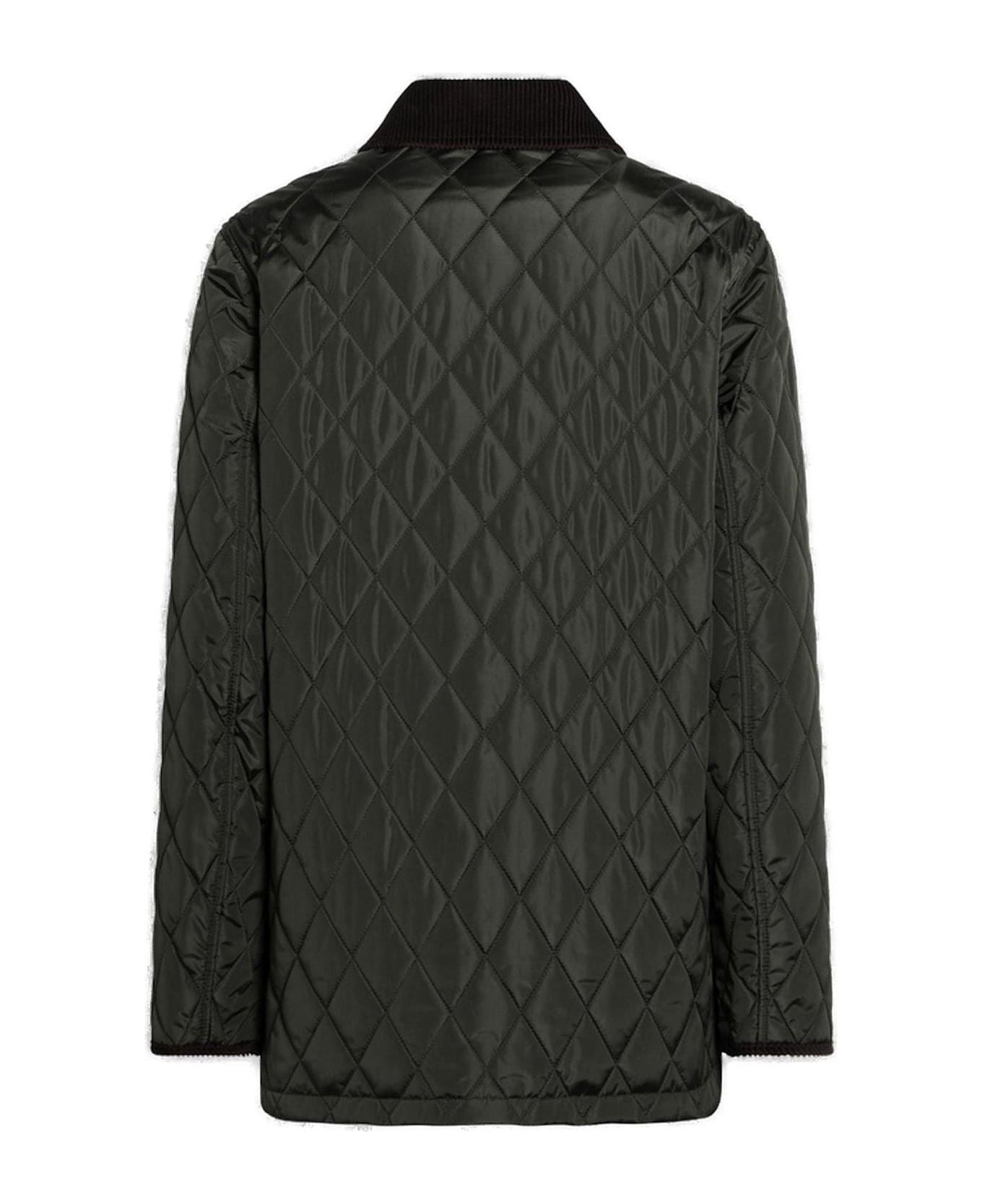Burberry Long Sleeved Quilted Jacket - MILITARY GREEN