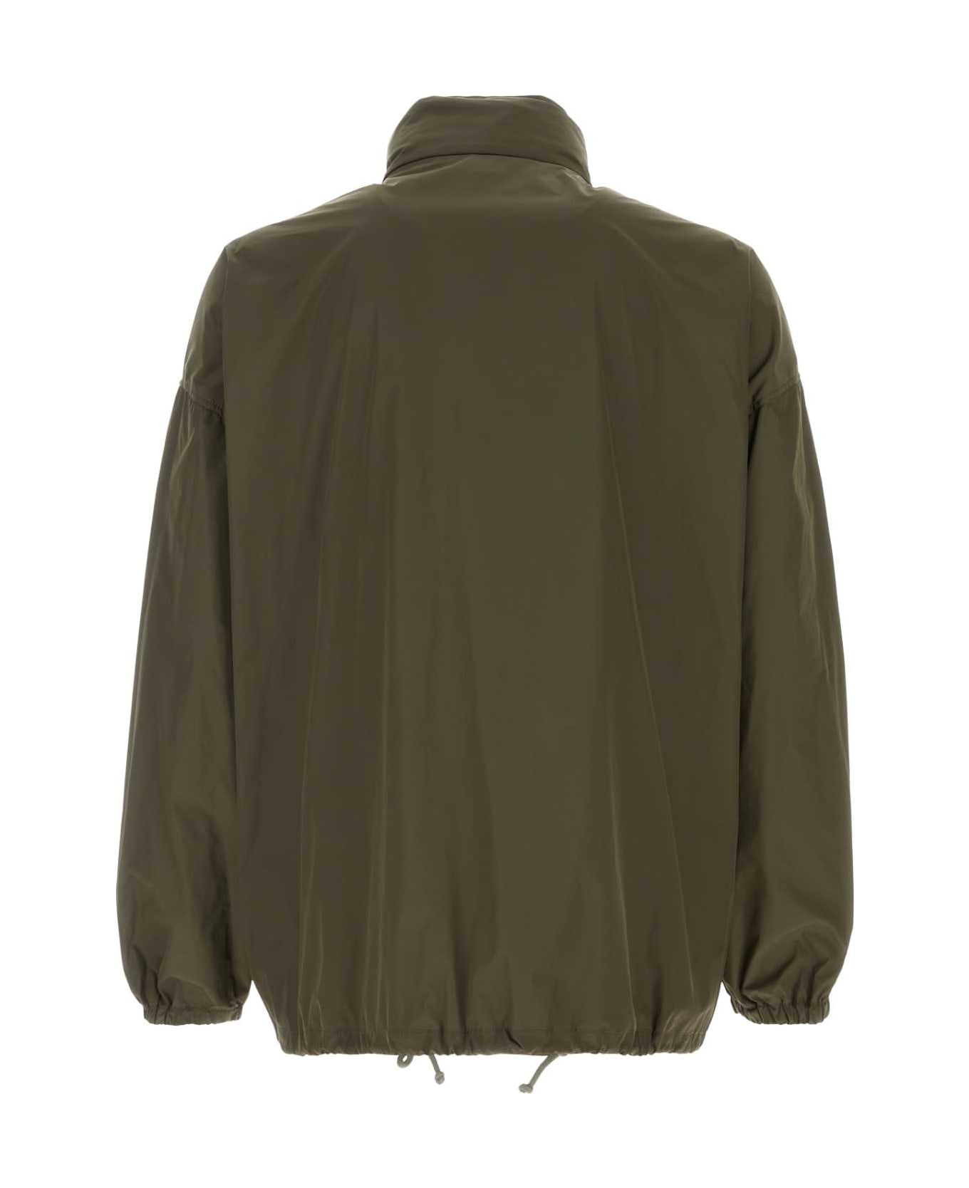 Saint Laurent Army Green Polyester Windbreaker - VERTKAKI
