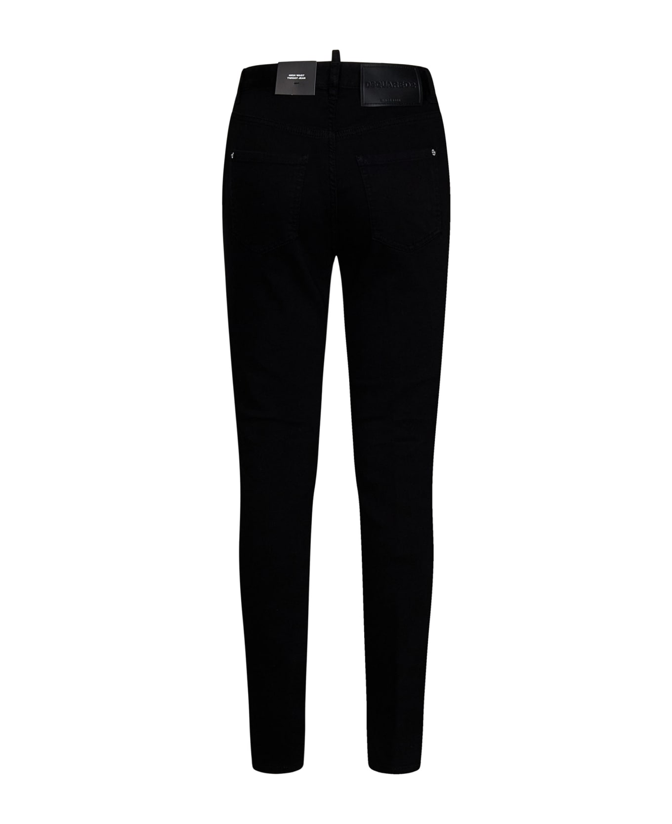 Dsquared2 Dyed High Waist Twiggy Jeans - Black