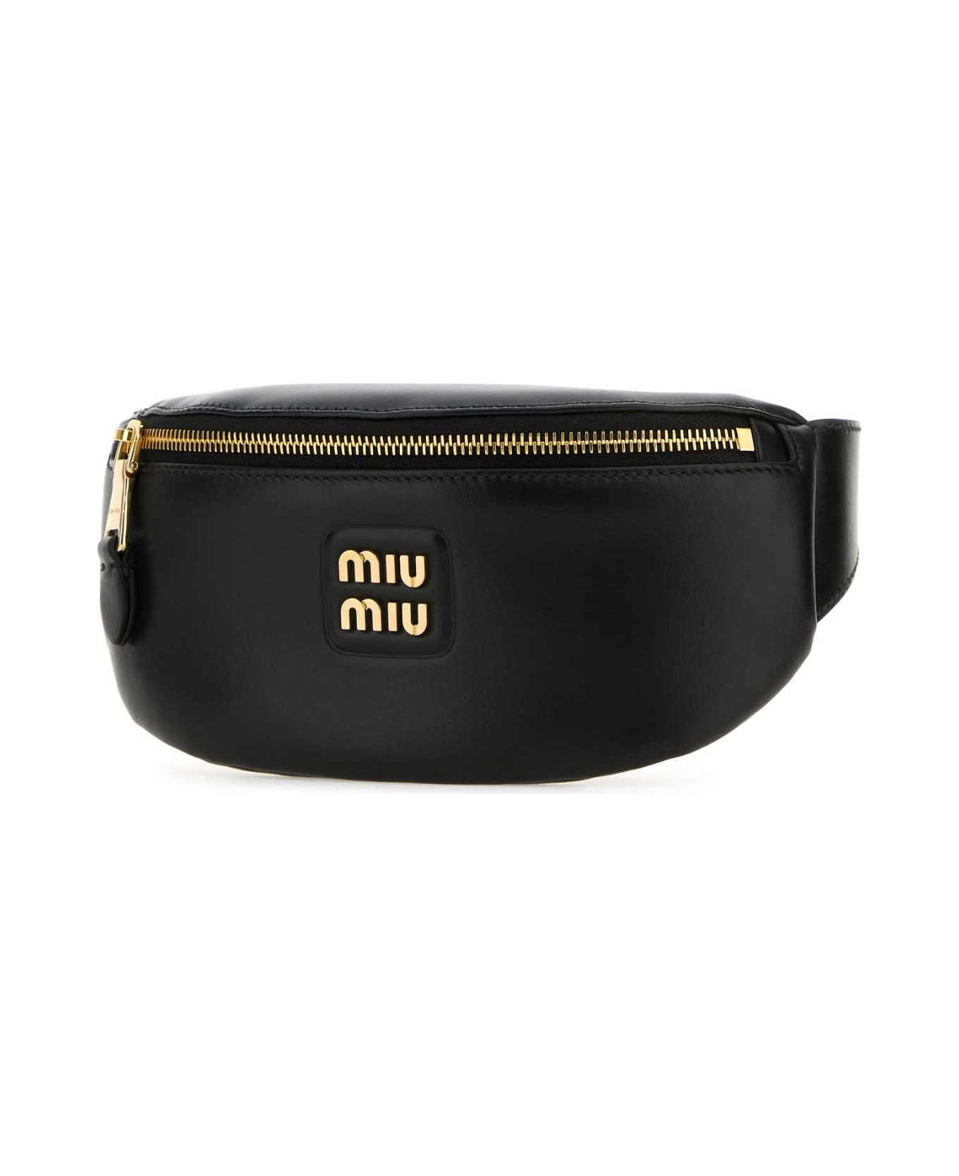 Miu Miu Black Leather Belt Bag - NERO