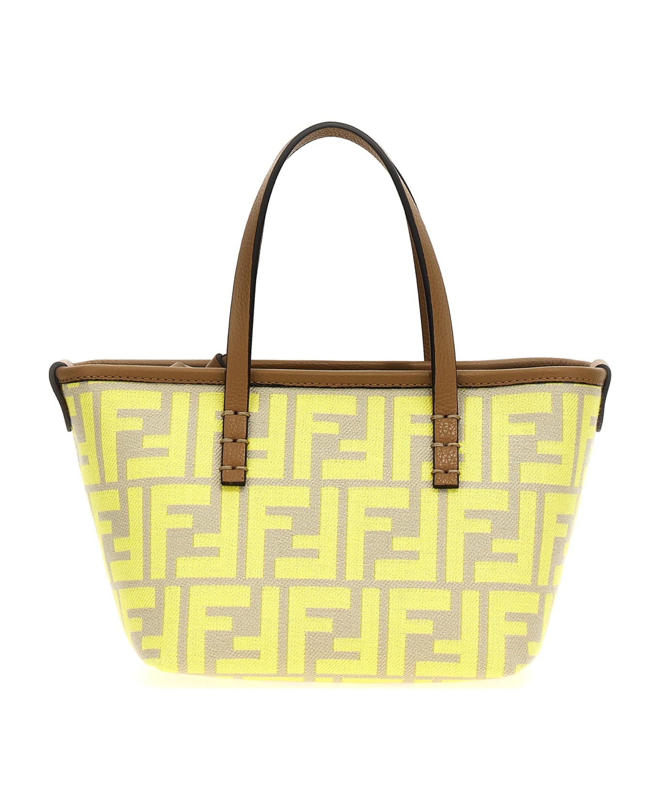 Fendi 'roll Mini' Shopping Bag - BEIGEPOMELOSANDOS