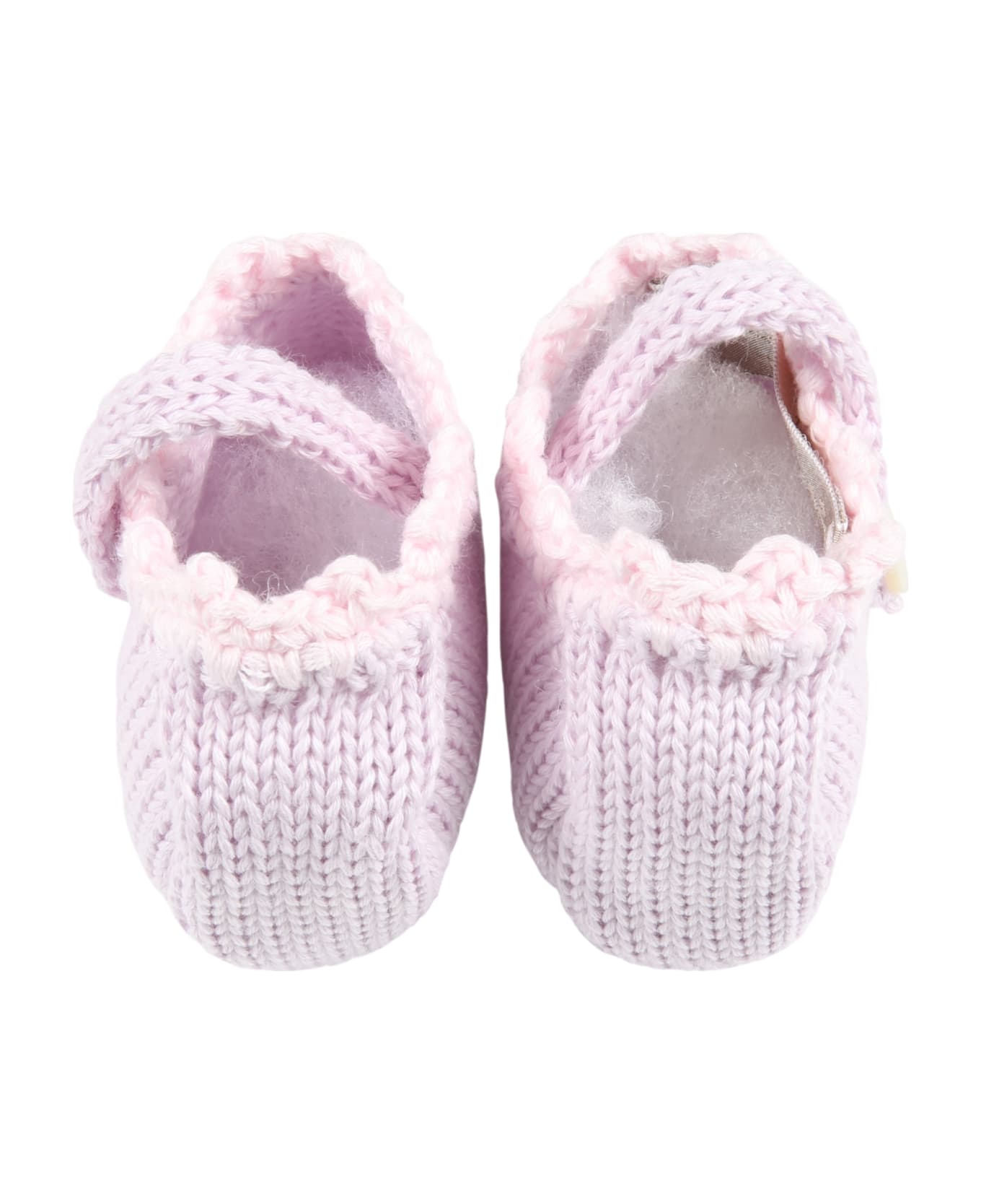 La stupenderia Lilac Baby-bootee For Baby Girl - Pink
