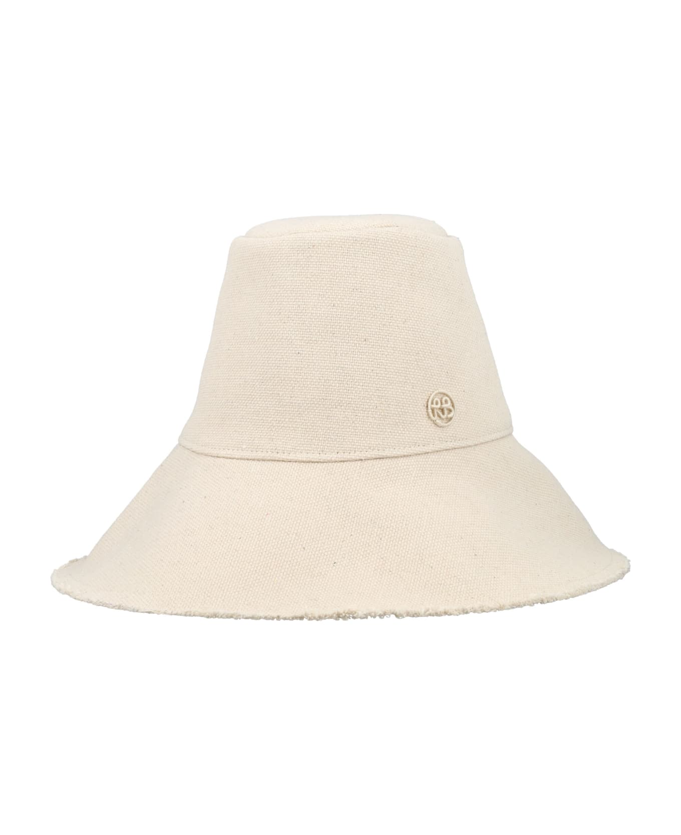 Ruslan Baginskiy Monogram-embellished Wide-brim Bucket Hat - LIGHT BEIGE 帽子