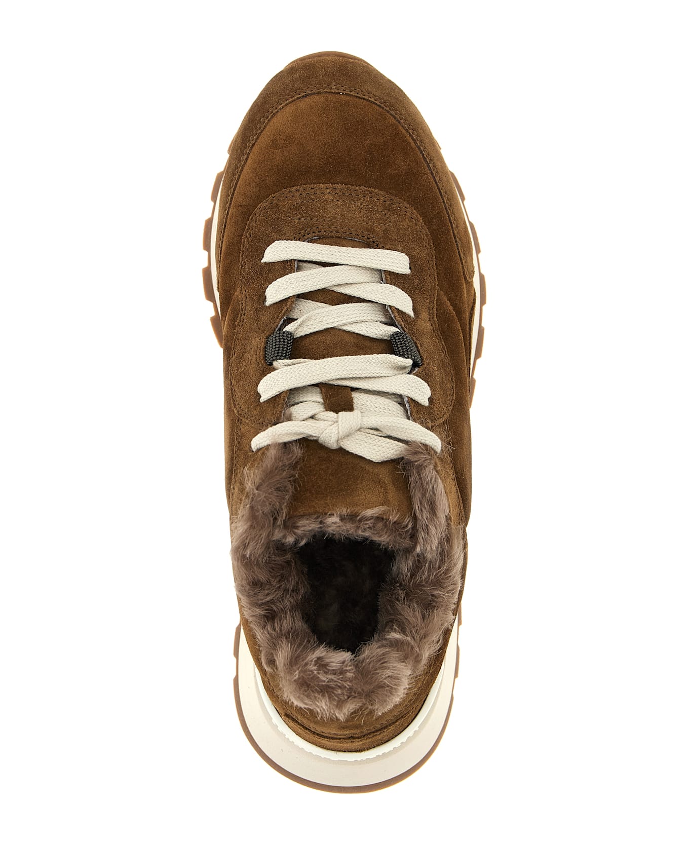 Brunello Cucinelli Monile Suede Sneakers - Brown