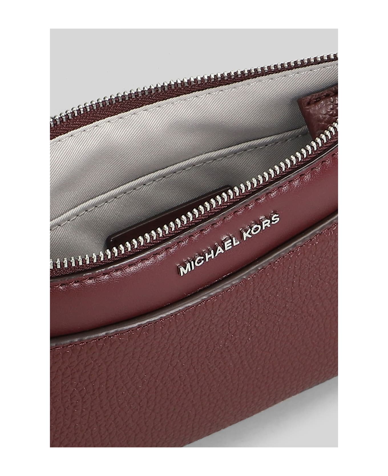 Michael Kors Jet Set Wallet In Bordeaux Leather - bordeaux