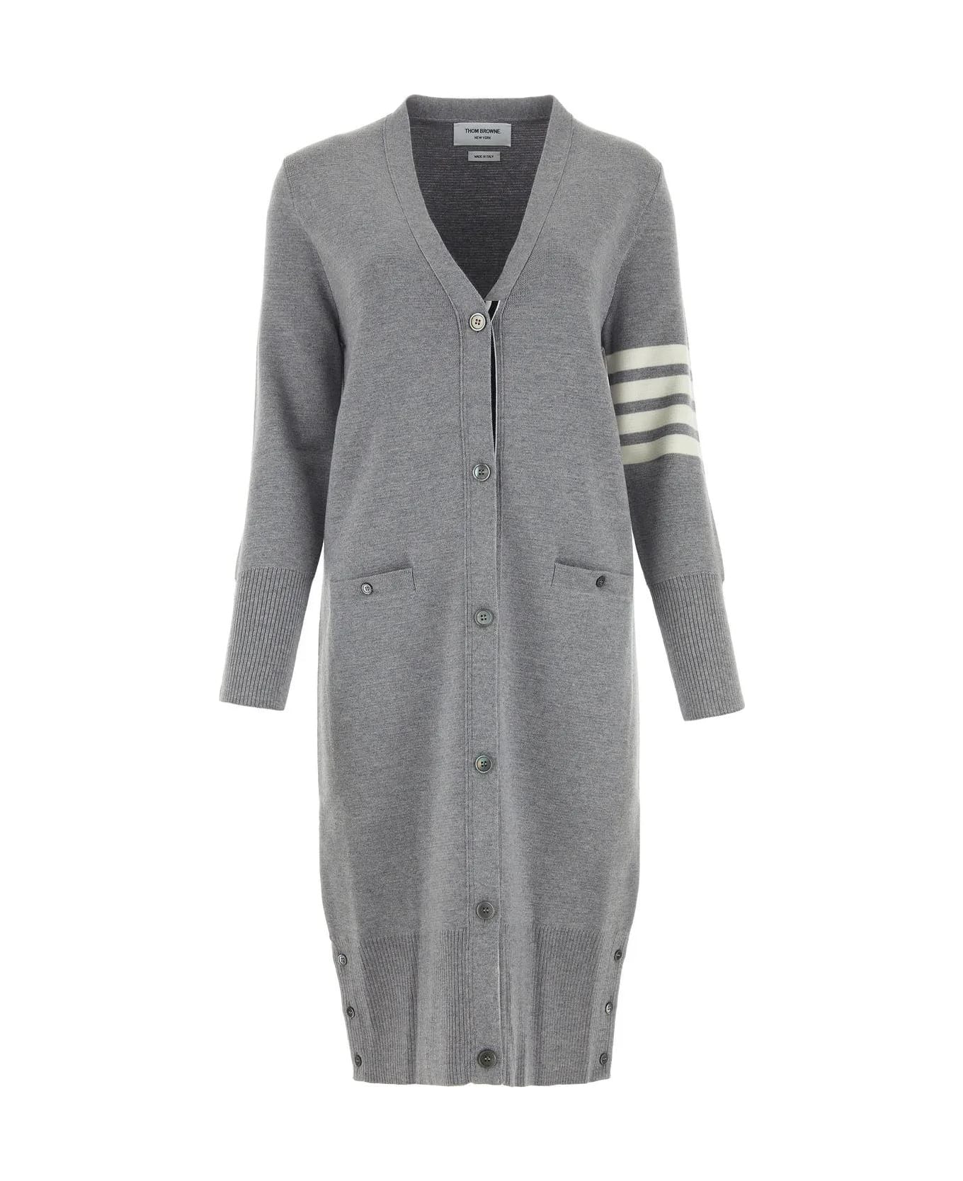 Thom Browne Grey Wool Milano Cardigan - GREY