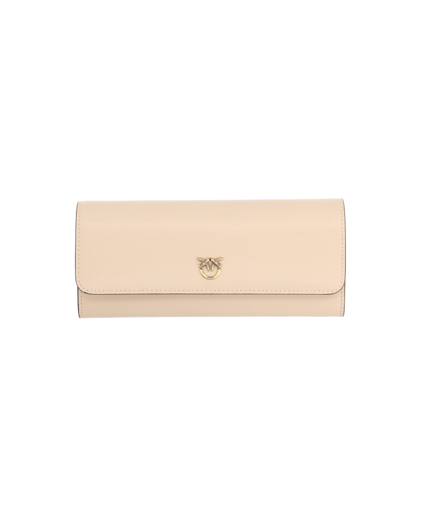 Pinko Wallet With Shoulder Strap - BEIGE