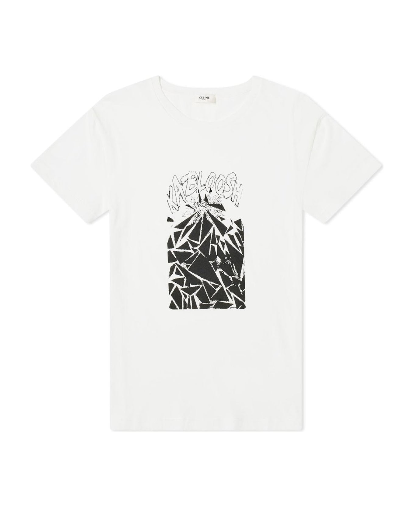 Celine Printed Cotton T-shirt - White シャツ