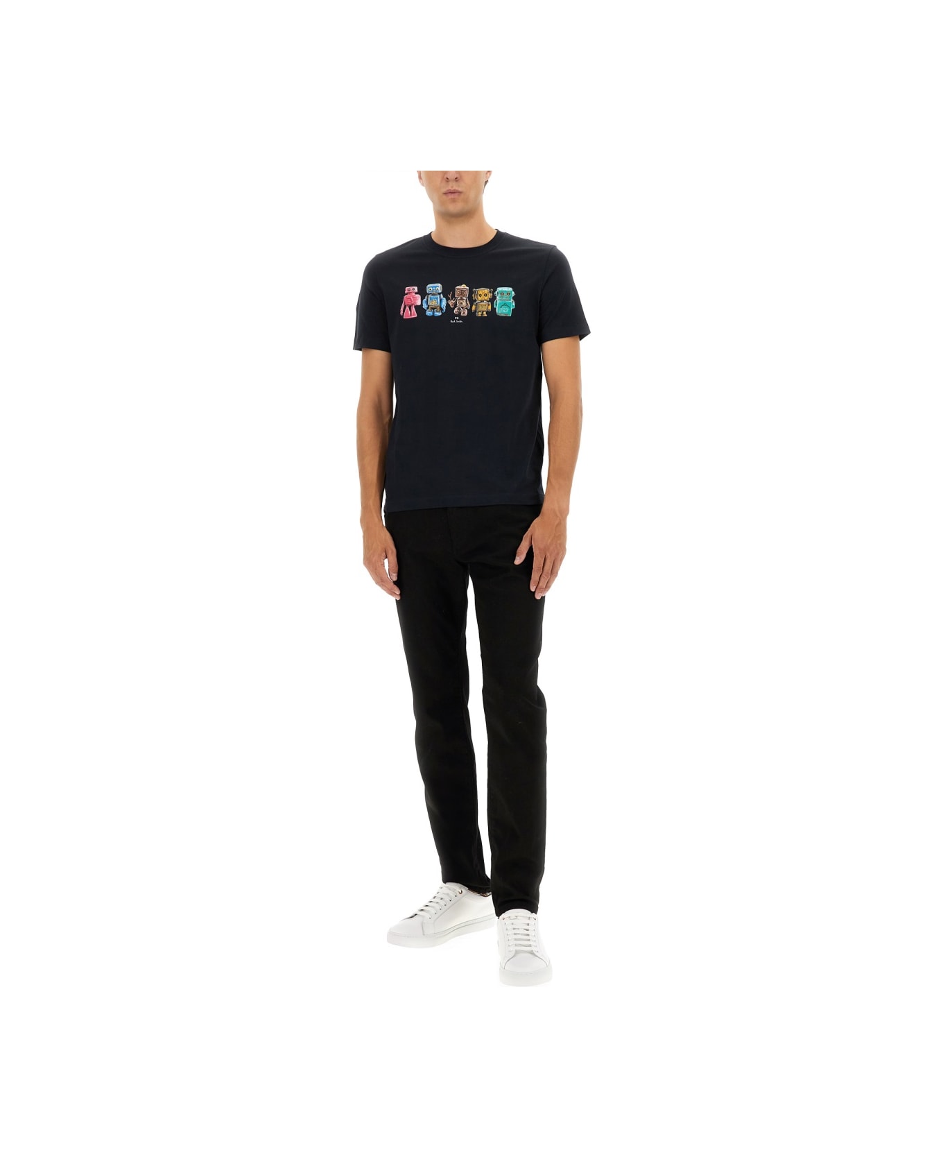 PS by Paul Smith Robot Print T-shirt - BLUE