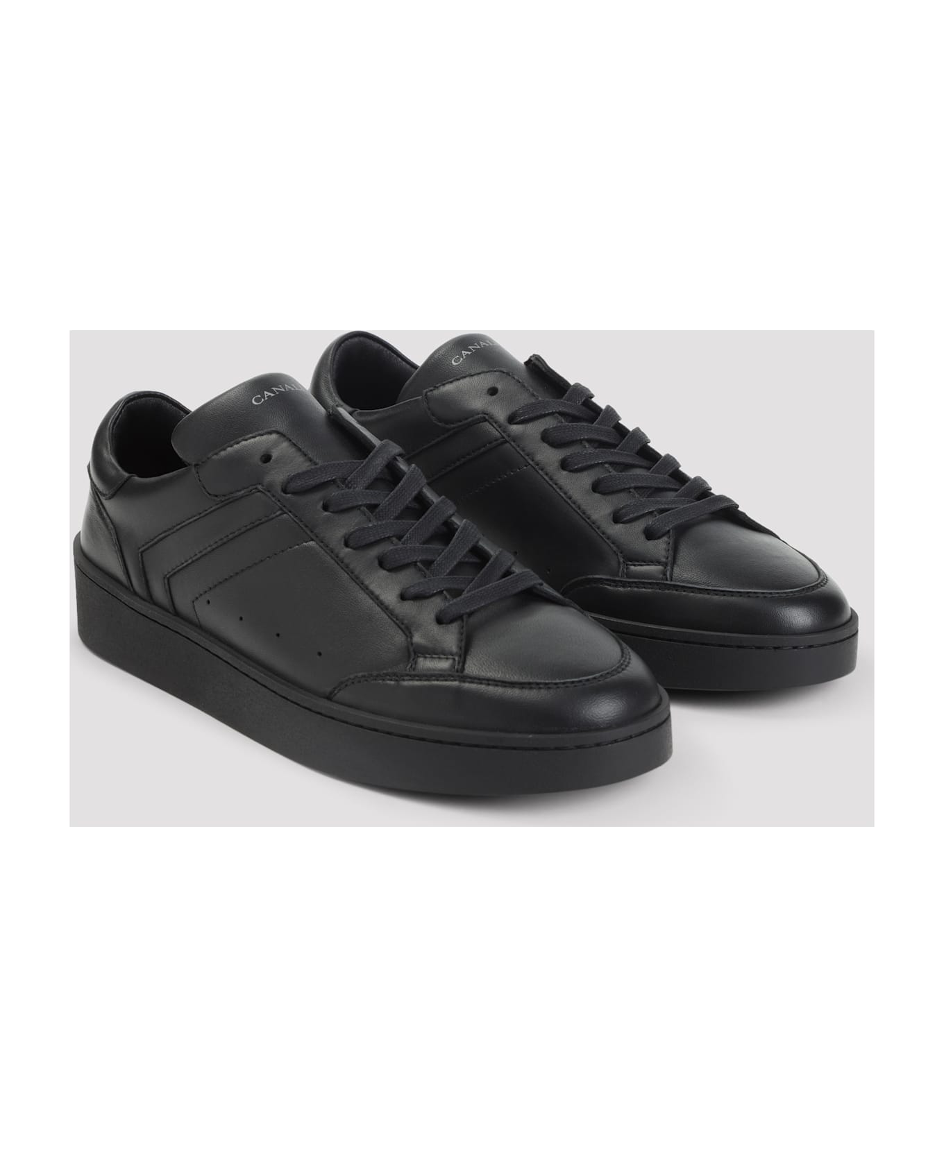 Canali Sneakers With Rubber Sole - Black