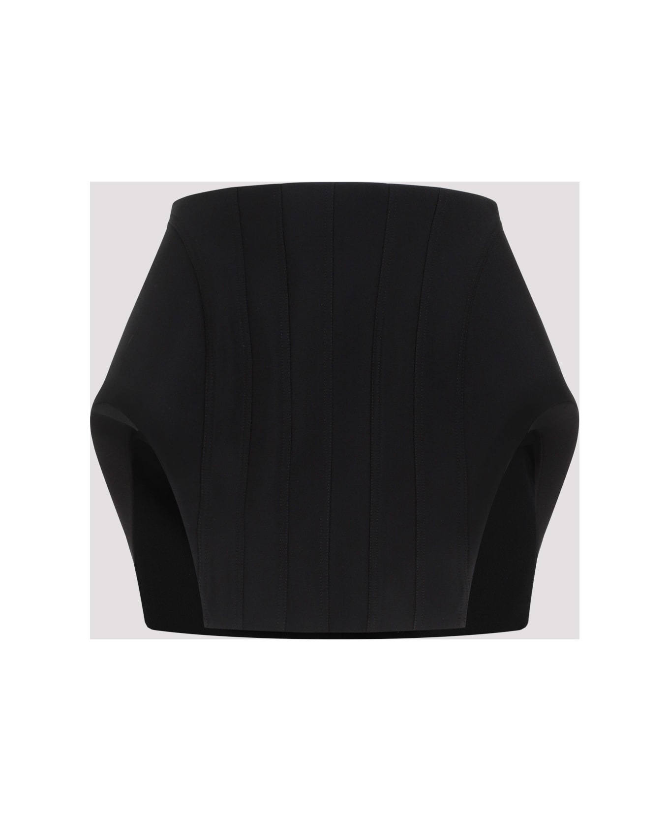 Mugler Viscose Mini Skirt - Black