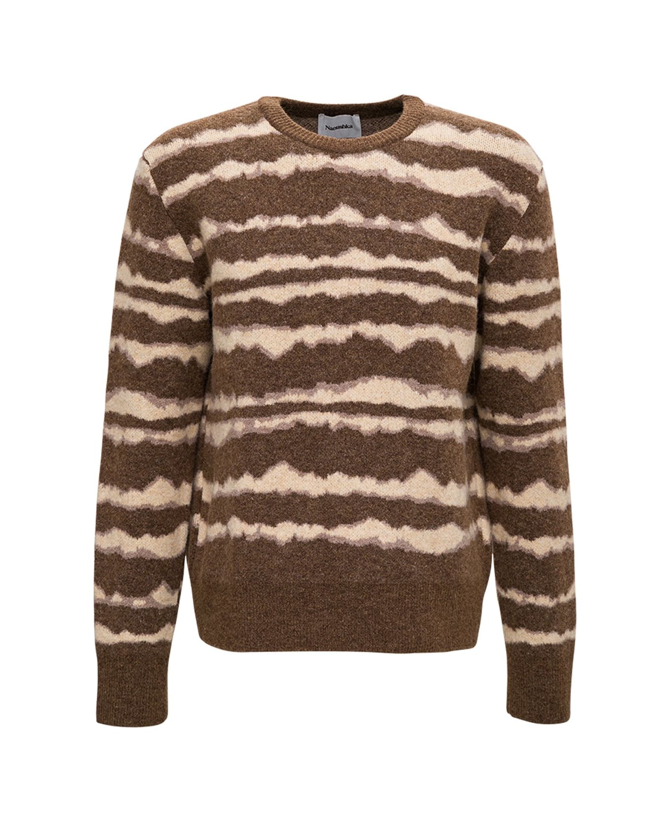 Nanushka Tie Dye Wool Blend Sweater - Brown