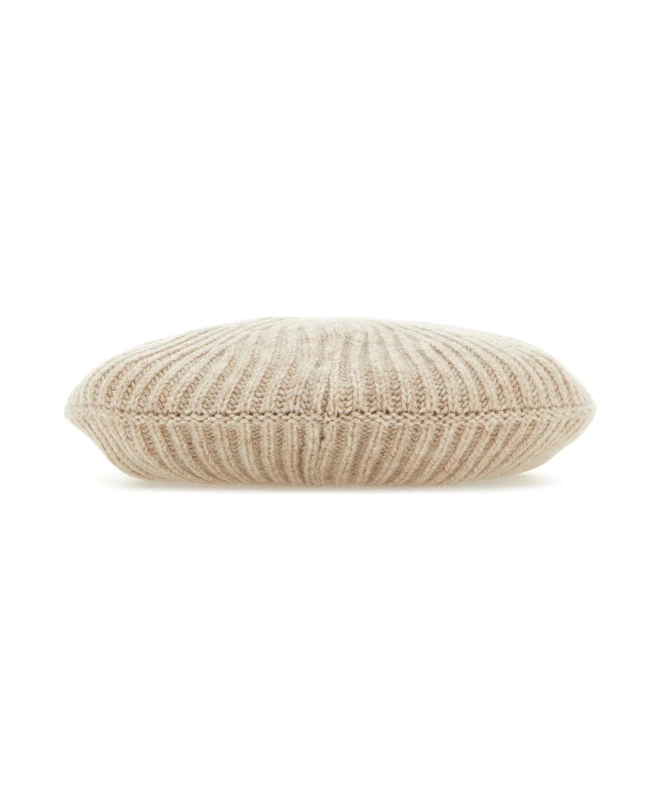 Ganni Sand Wool Blend Beret