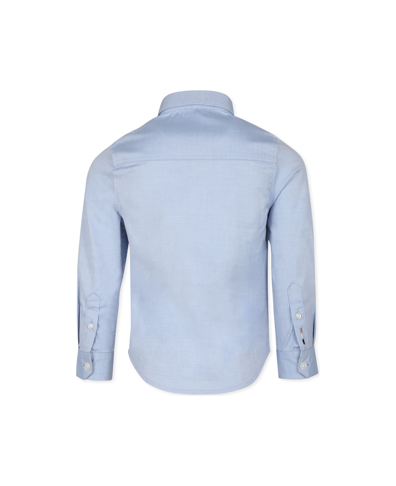 Hugo Boss Light Blue Shirt For Boy With Logo - Light Blue