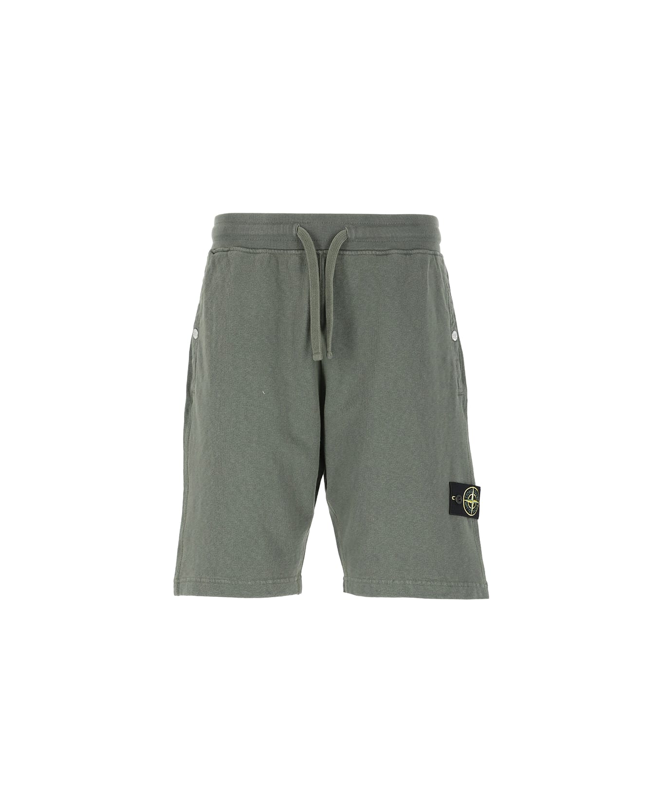 Stone Island Cotton Bermuda Shorts - Green